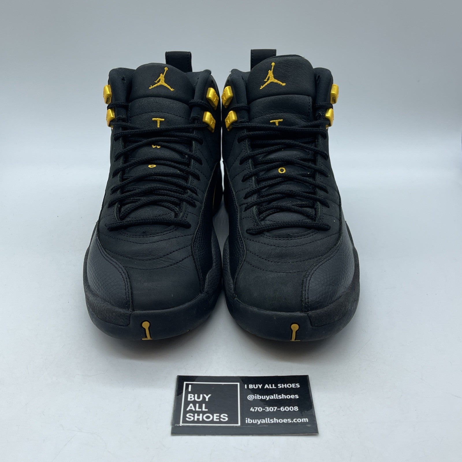 Size 10 - Jordan 12 Retro Mid Black Taxi Yellow Suede Leather (CT8013-071)