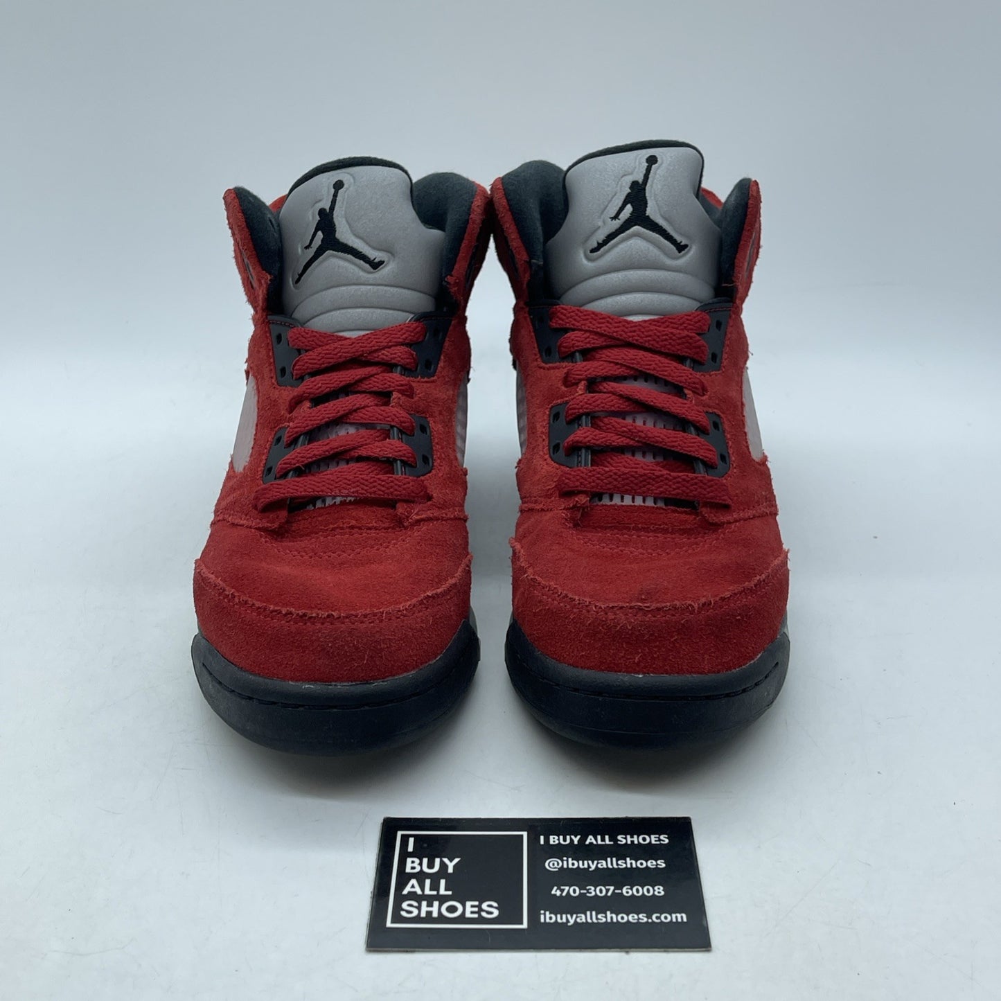 Size 5.5Y - Jordan 5 Retro Mid Raging Bull Red Black Suede (440888-600)