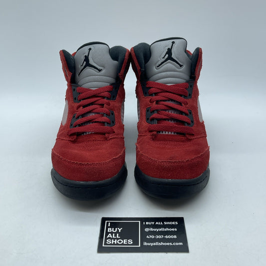 Size 5.5Y - Jordan 5 Retro Mid Raging Bull Red Black Suede (440888-600)