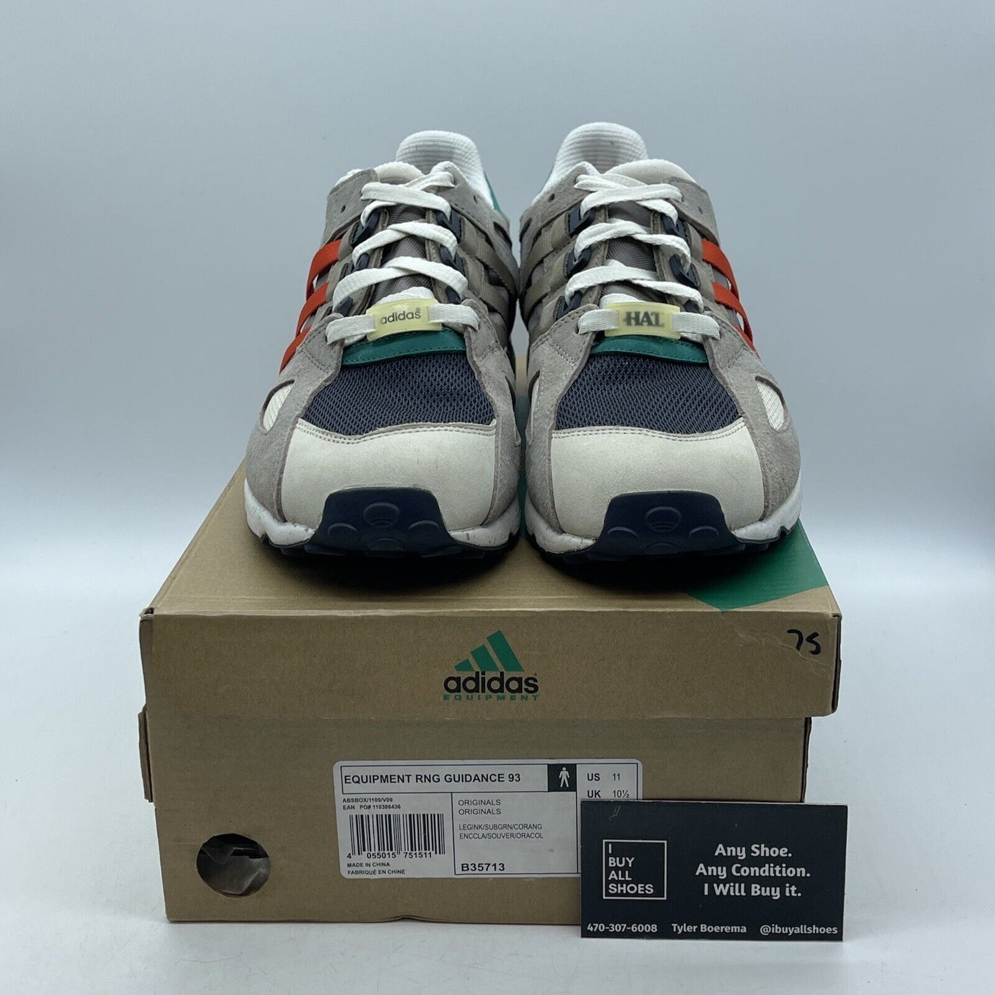 Size 11 - adidas Highs and Lows x EQT RNG Guidance 93 Gray Suede (B35713)