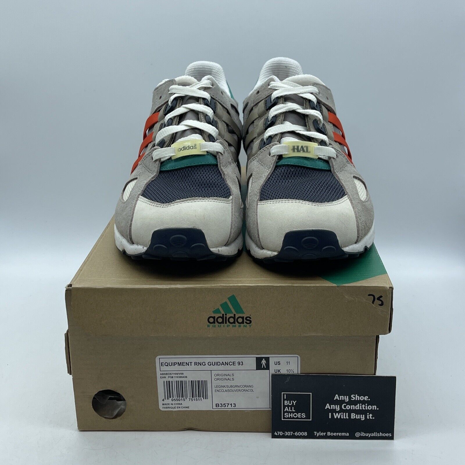 Size 11 - adidas Highs and Lows x EQT RNG Guidance 93 Gray Suede (B35713)