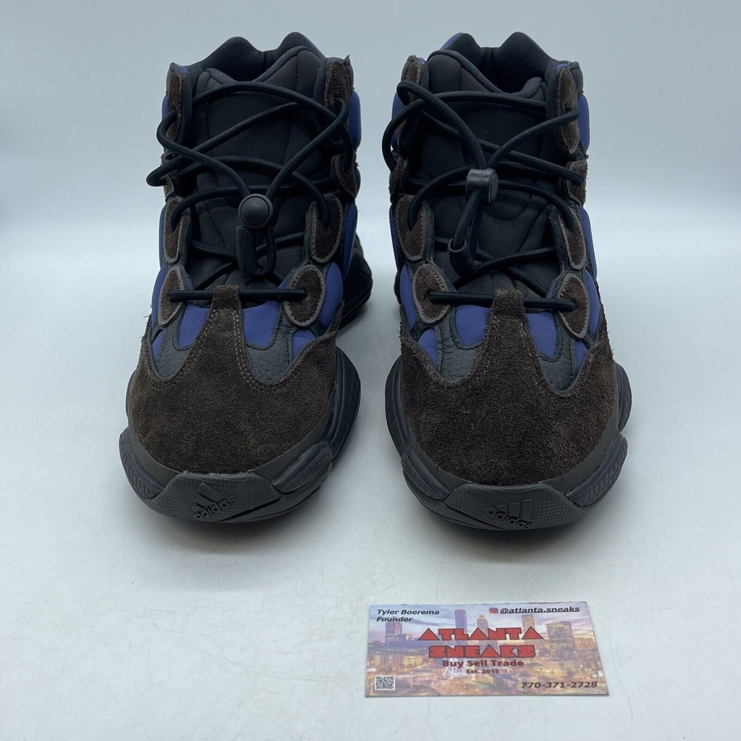 Size 11 - adidas Yeezy 500 High Tyrian Black Brown Blue Suede (FY4269)