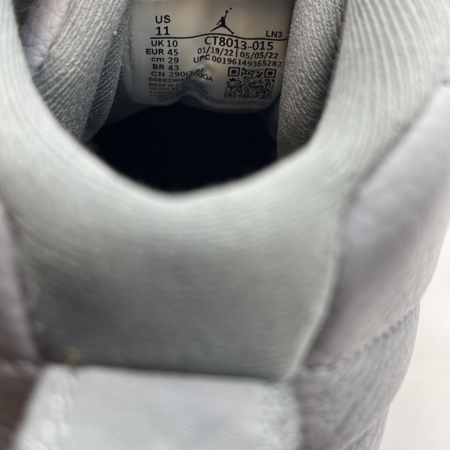 Size 11 - Jordan 12 Stealth 2022 Grey White Silver Leather (CT8013-015