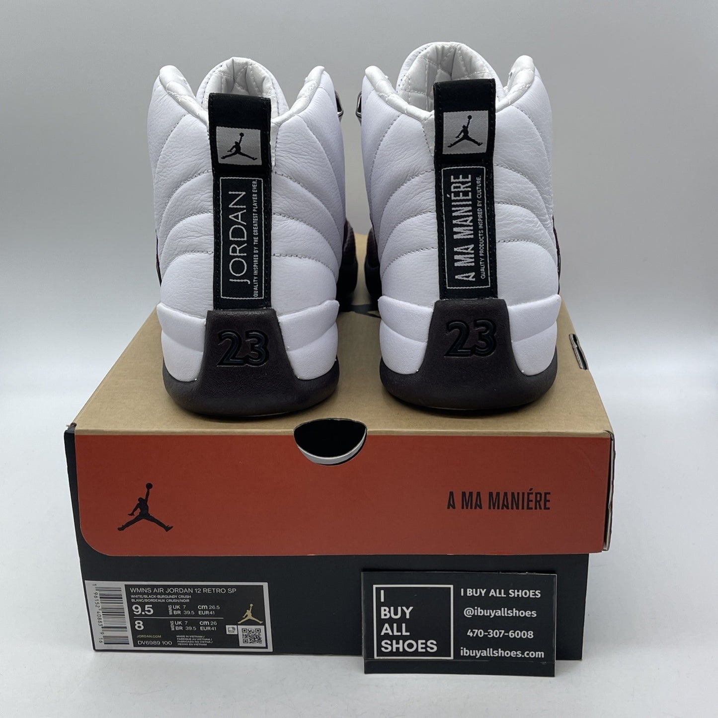 Size 9.5W - Jordan 12 Retro SP x A Ma Maniere Mid White Suede (DV6989-100)