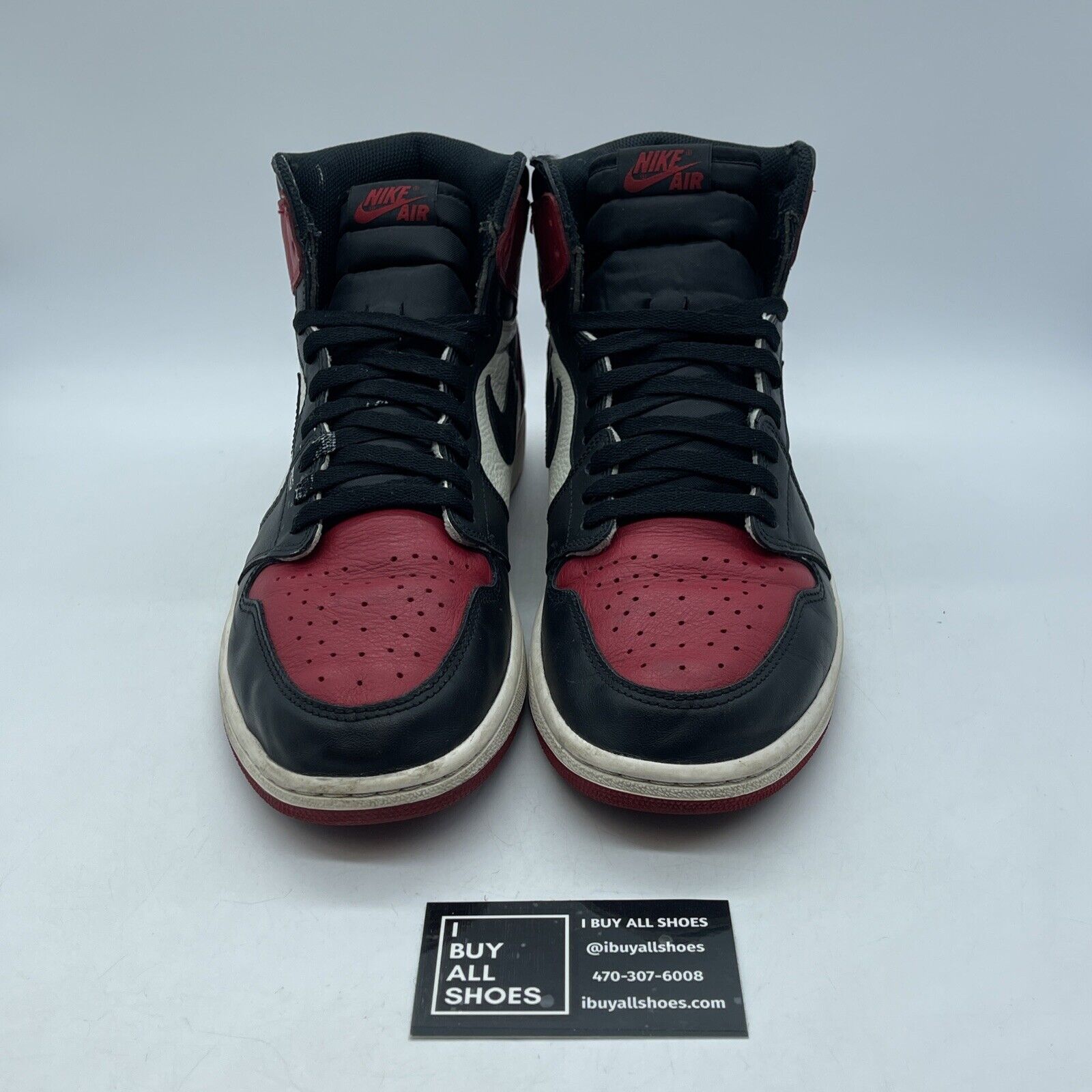 Size 11 - Jordan 1 Retro OG High Bred Toe Red Black White Leather (555088-610)