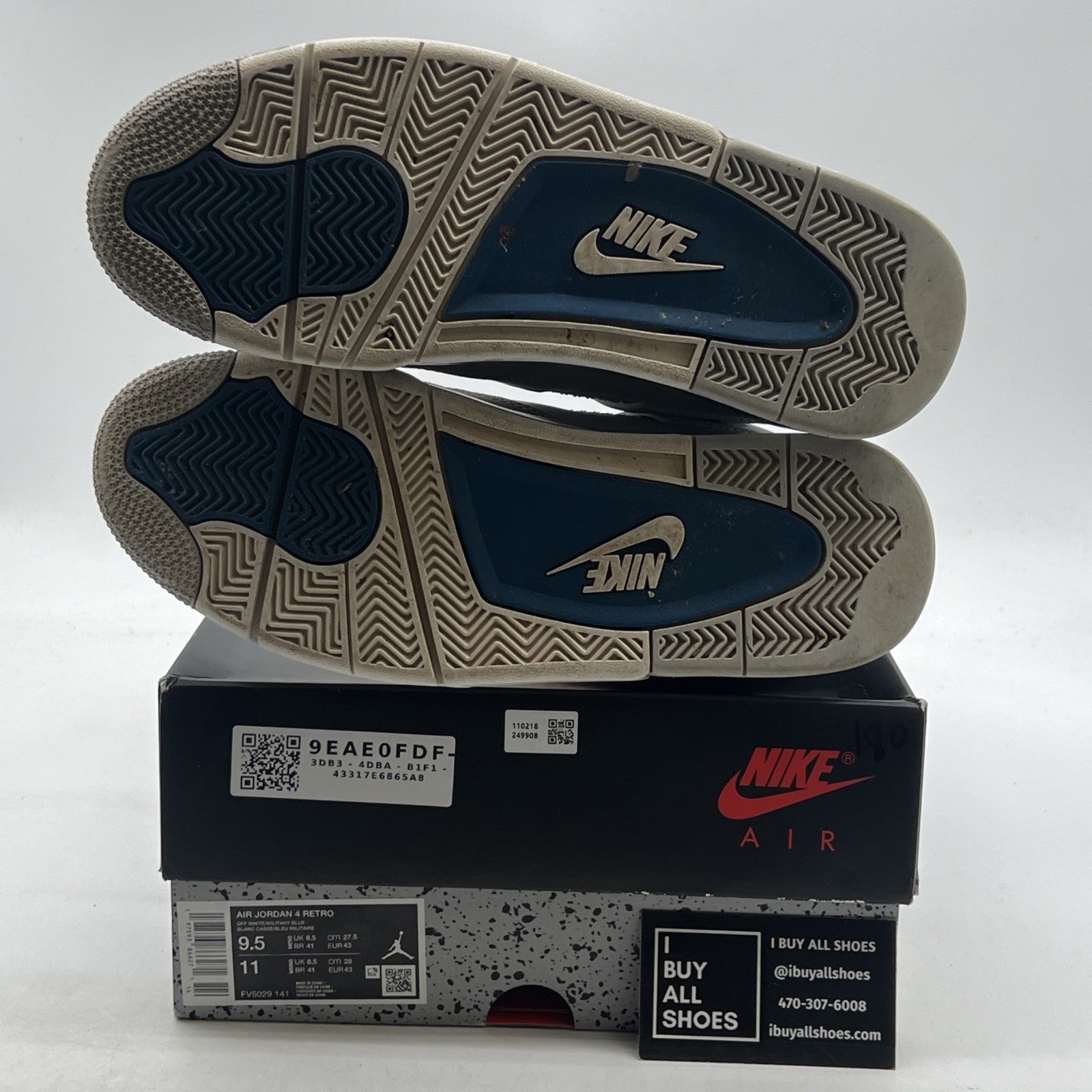 Size 9.5 - Air Jordan 4 Retro 2024 Military Blue (FV5029-141)
