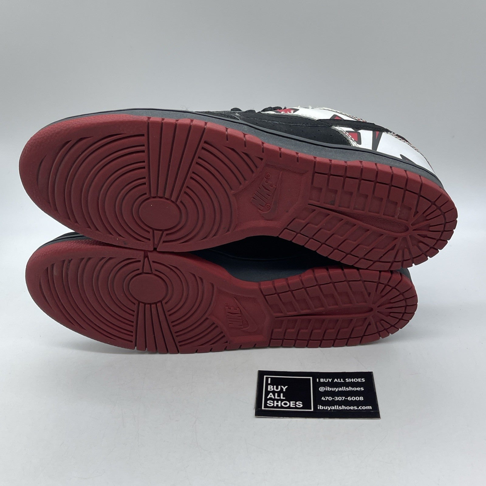 Size 11 - Nike Dunk Low Jordan Pack Black White Suede Leather (307696-002)