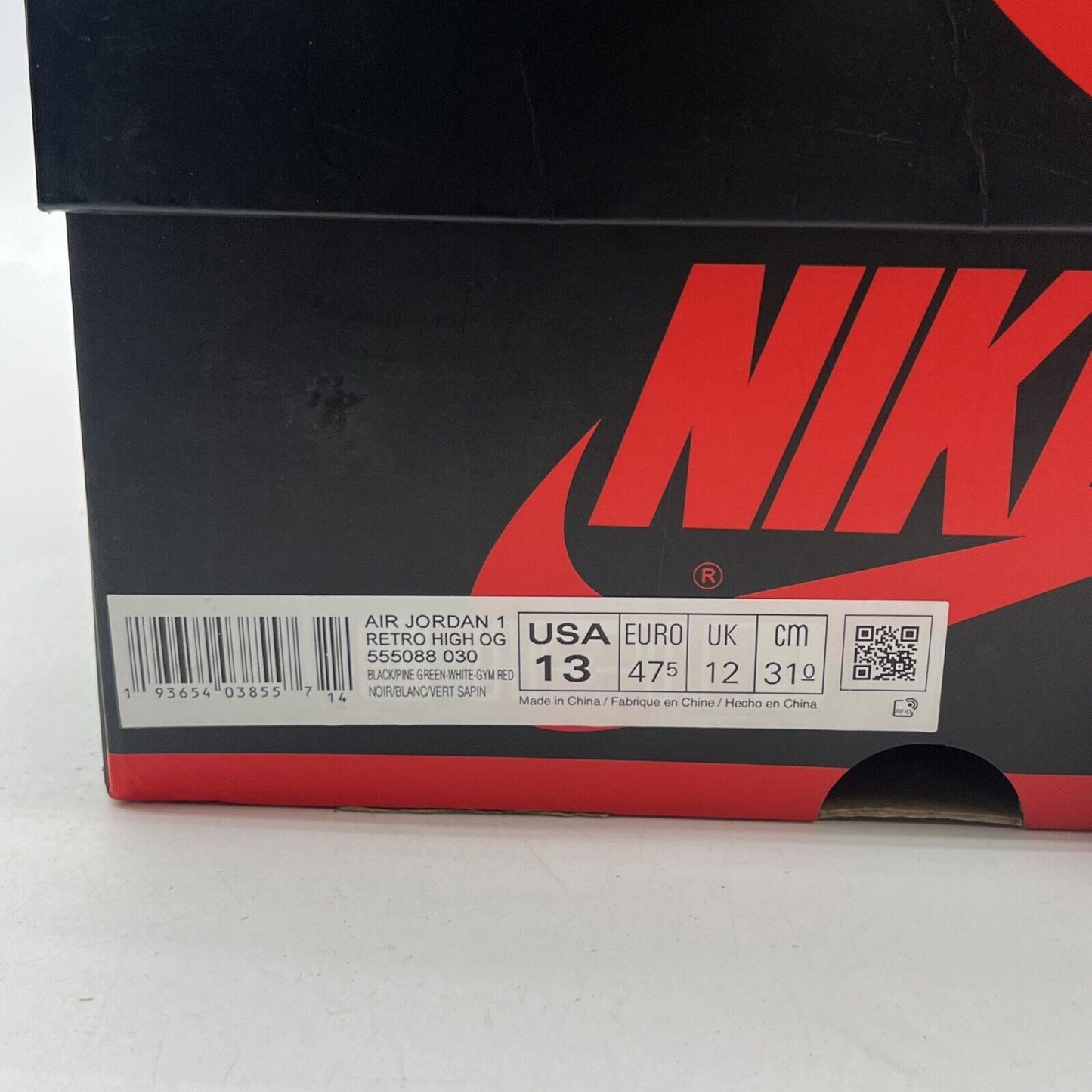 Size 13 - Air Jordan 1 Retro OG High Pine Green 2.0 (555088-030)