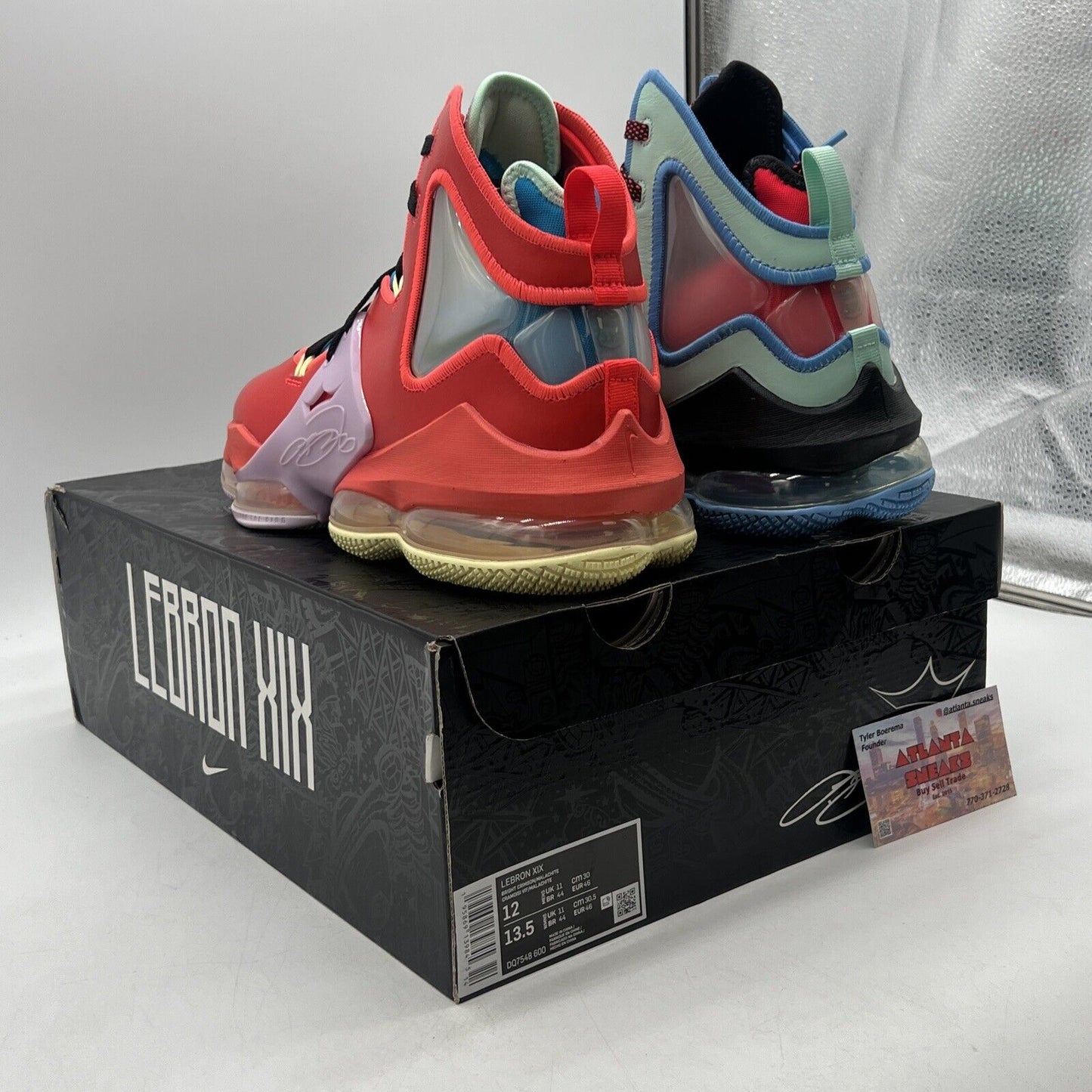 Size 12 - Nike LeBron 19 LeBronival Red Yellow Blue Green Leather (DQ7548-600)