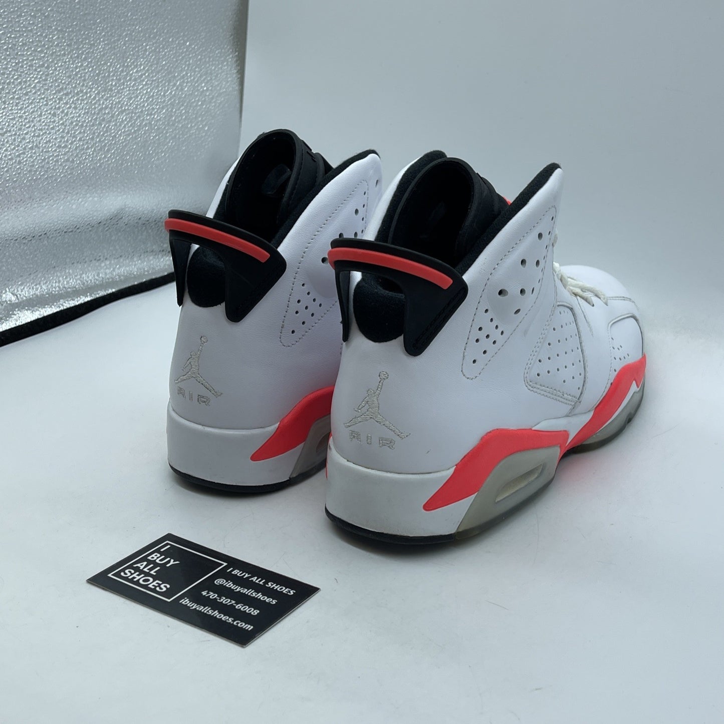 Size 9 - Air Jordan 6 Retro 'White Infrared' 2014 White Leather (384664-123)