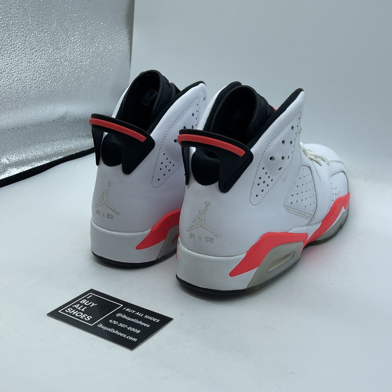 Size 9 - Air Jordan 6 Retro 'White Infrared' 2014 White Leather (384664-123)