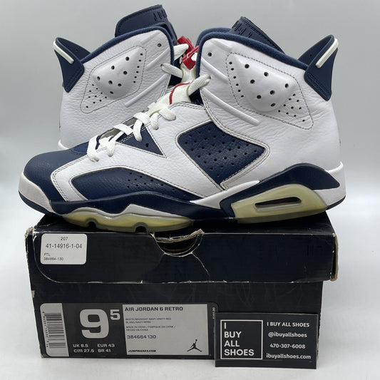 Size 9.5 - Air Jordan 6 Retro 2012 Olympic (384664-130)