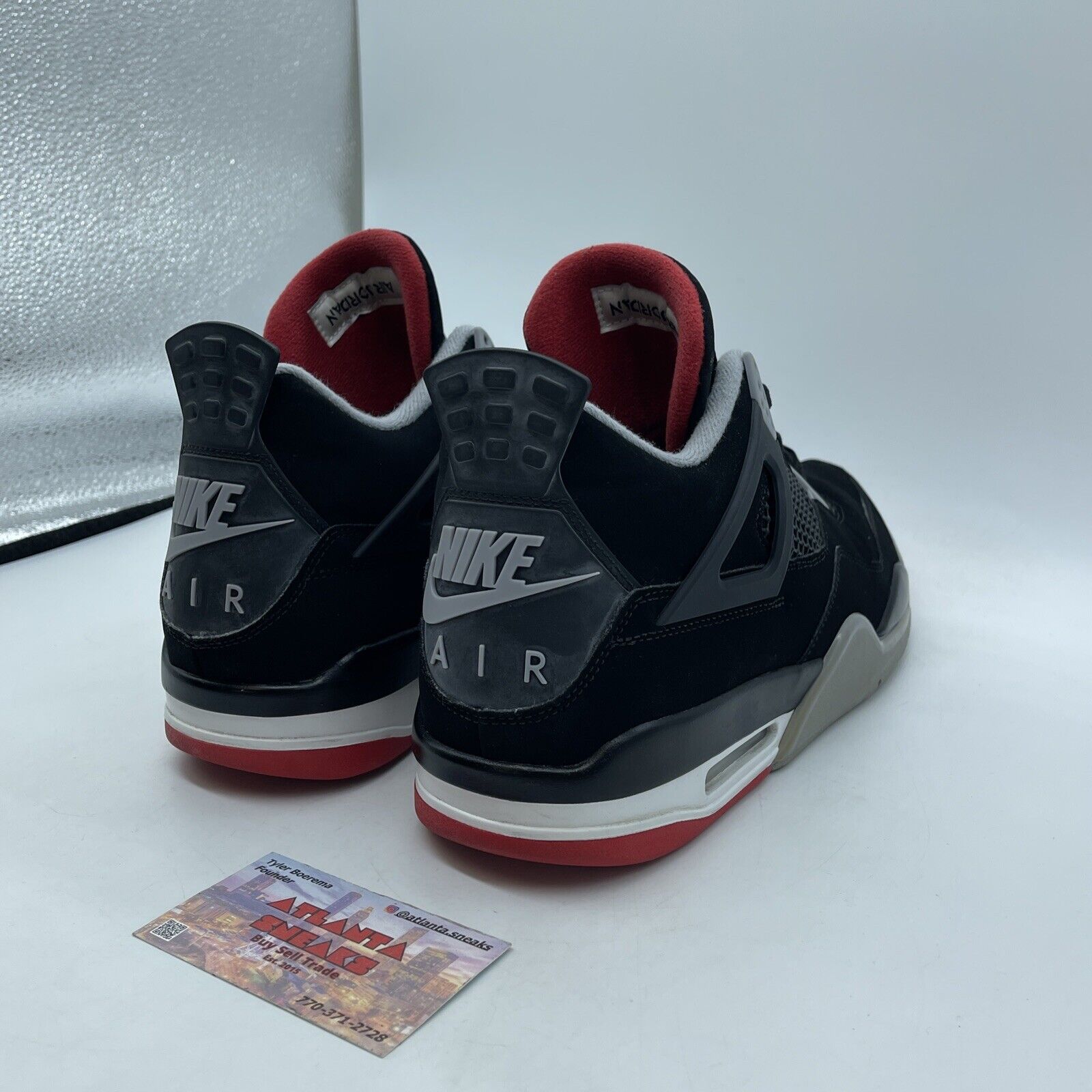 Size 11 - Jordan 4 Retro OG Mid Bred 2019 Black White Red Grey (308497-060)