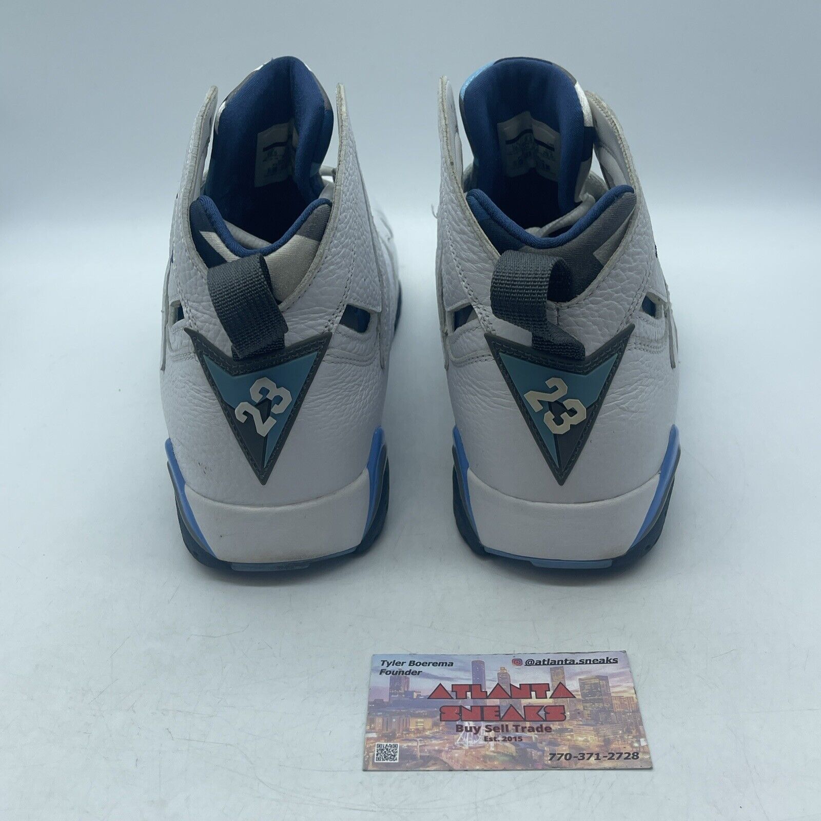 Size 10.5 - Air Jordan 7 Retro 2015 French Blue White Leather (304775-107)