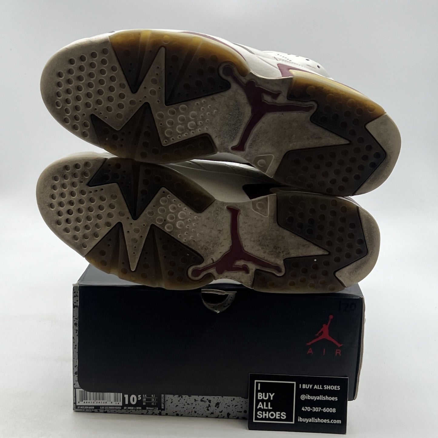 Size 10.5 - Air Jordan 6 Retro 2015 Maroon (384664-116)