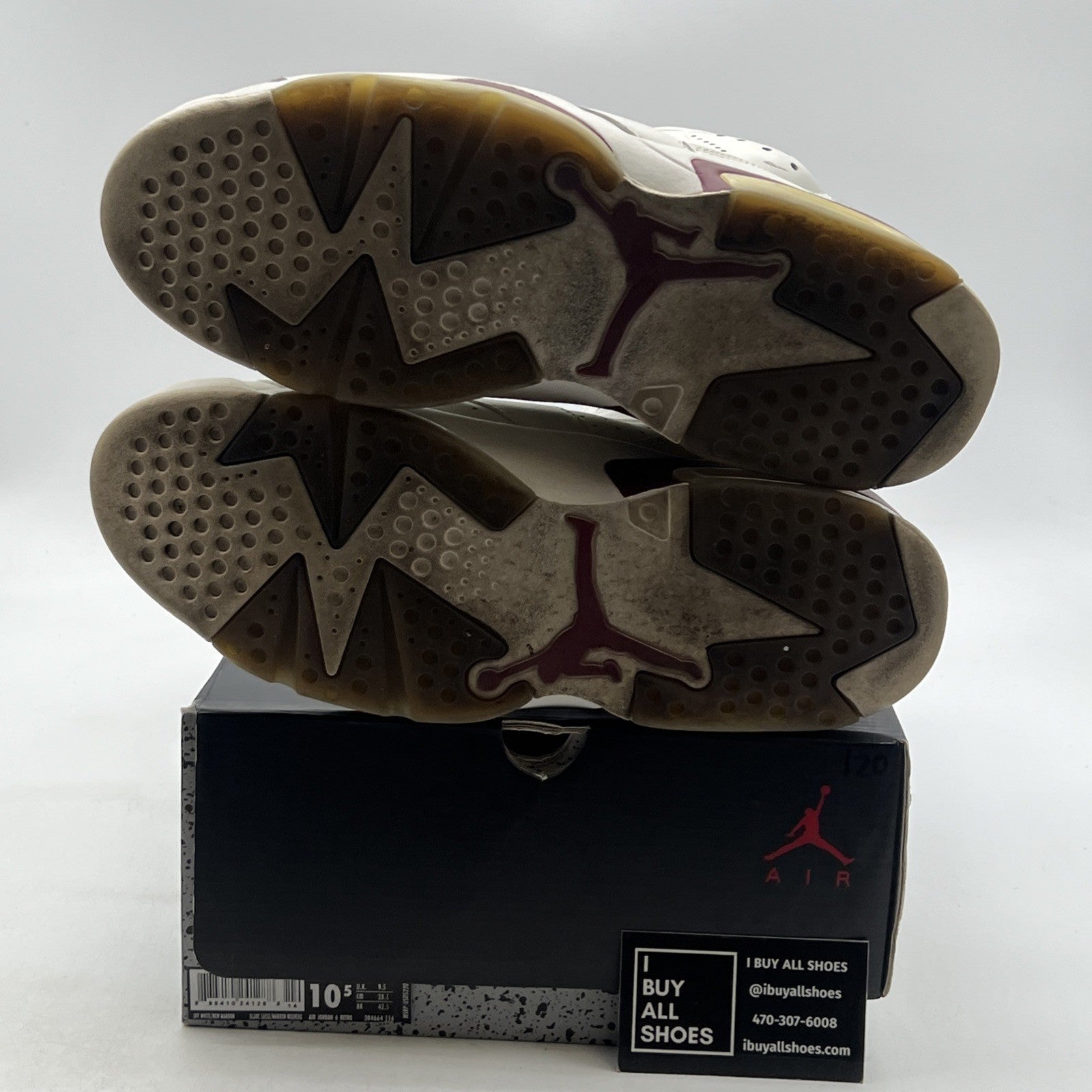 Size 10.5 - Air Jordan 6 Retro 2015 Maroon (384664-116)