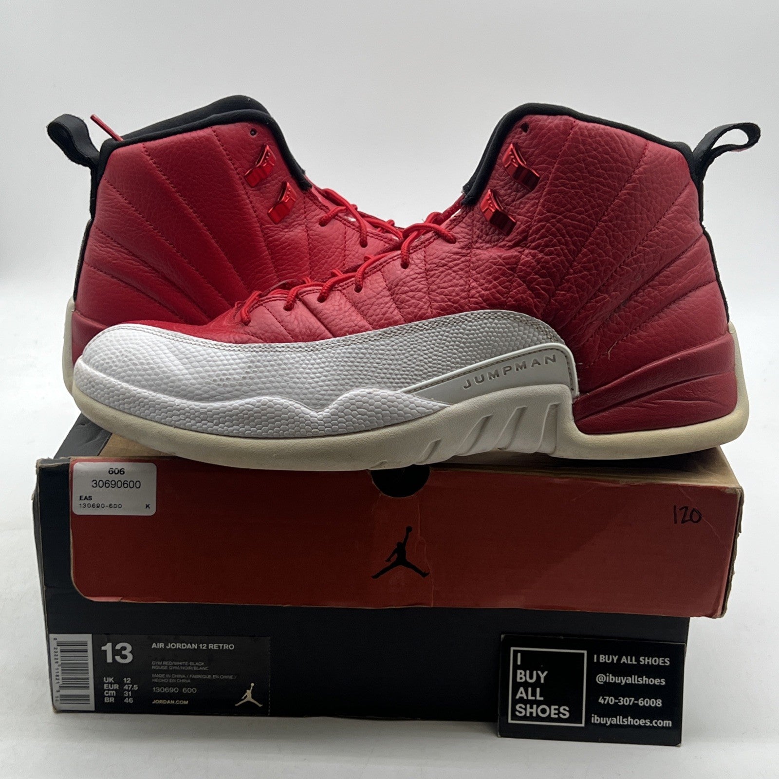 Size 13 - Air Jordan 12 Retro Gym Red (130690-600)