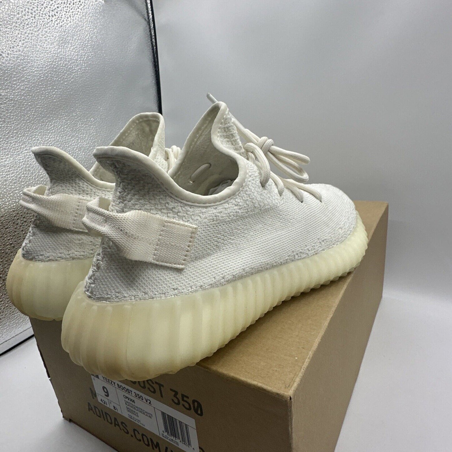 Size 9 - adidas Yeezy Boost 350 V2 Low Cream White / Triple White OG Release Wht