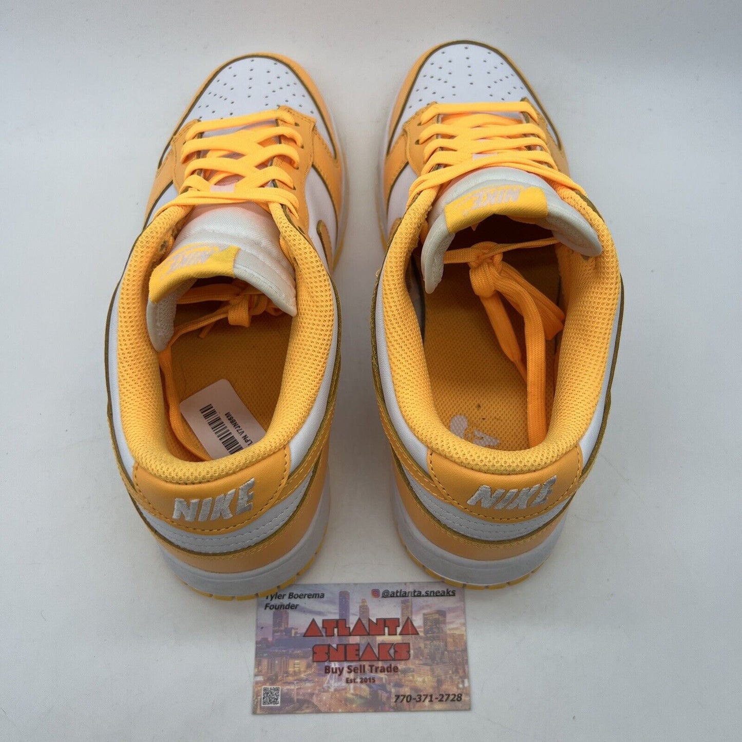 Size 10.5 - Nike Dunk Low Laser Orange W White Leather (DD1503-800)