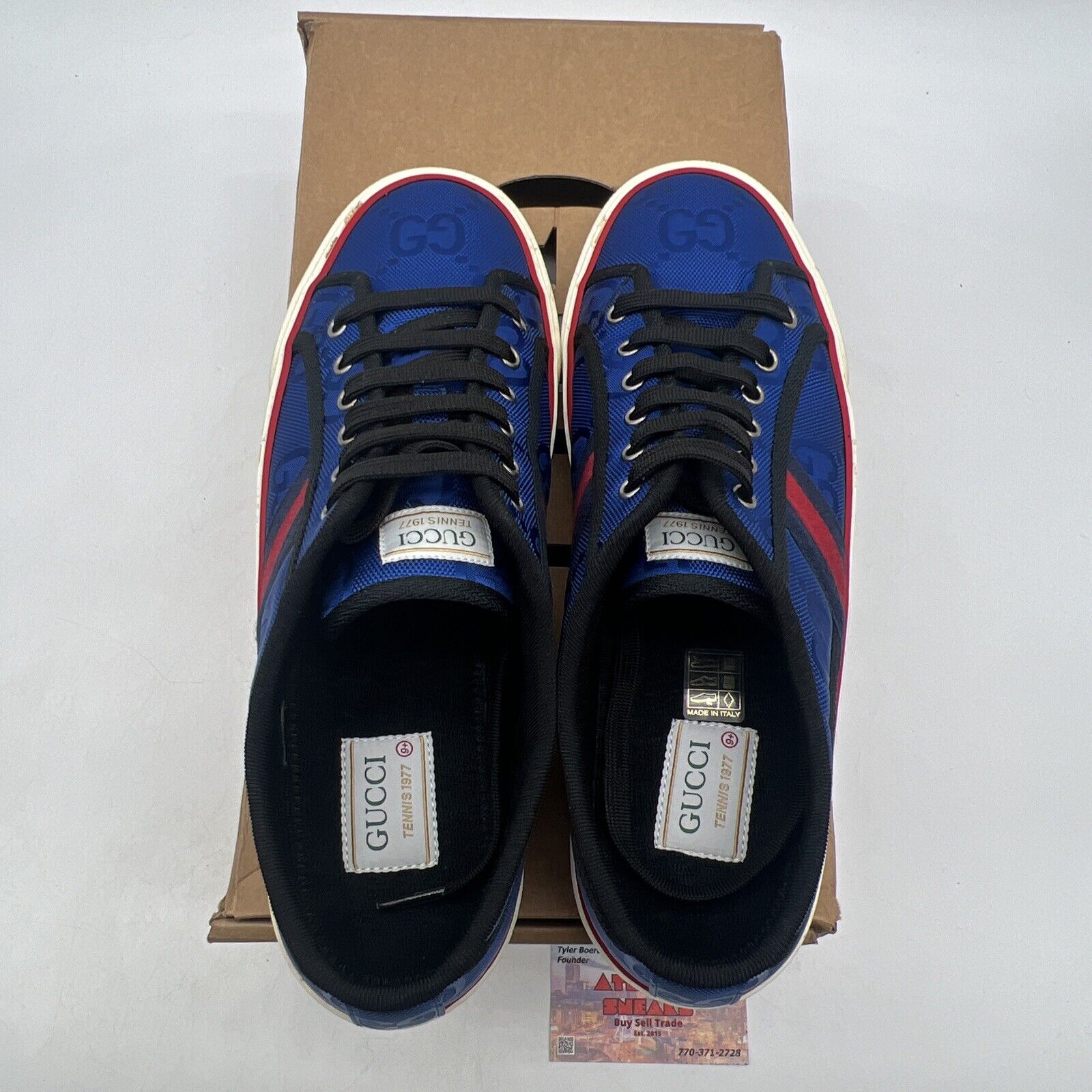 Size 9.5 - Gucci Tennis 1977 Off the Grid Low Blue