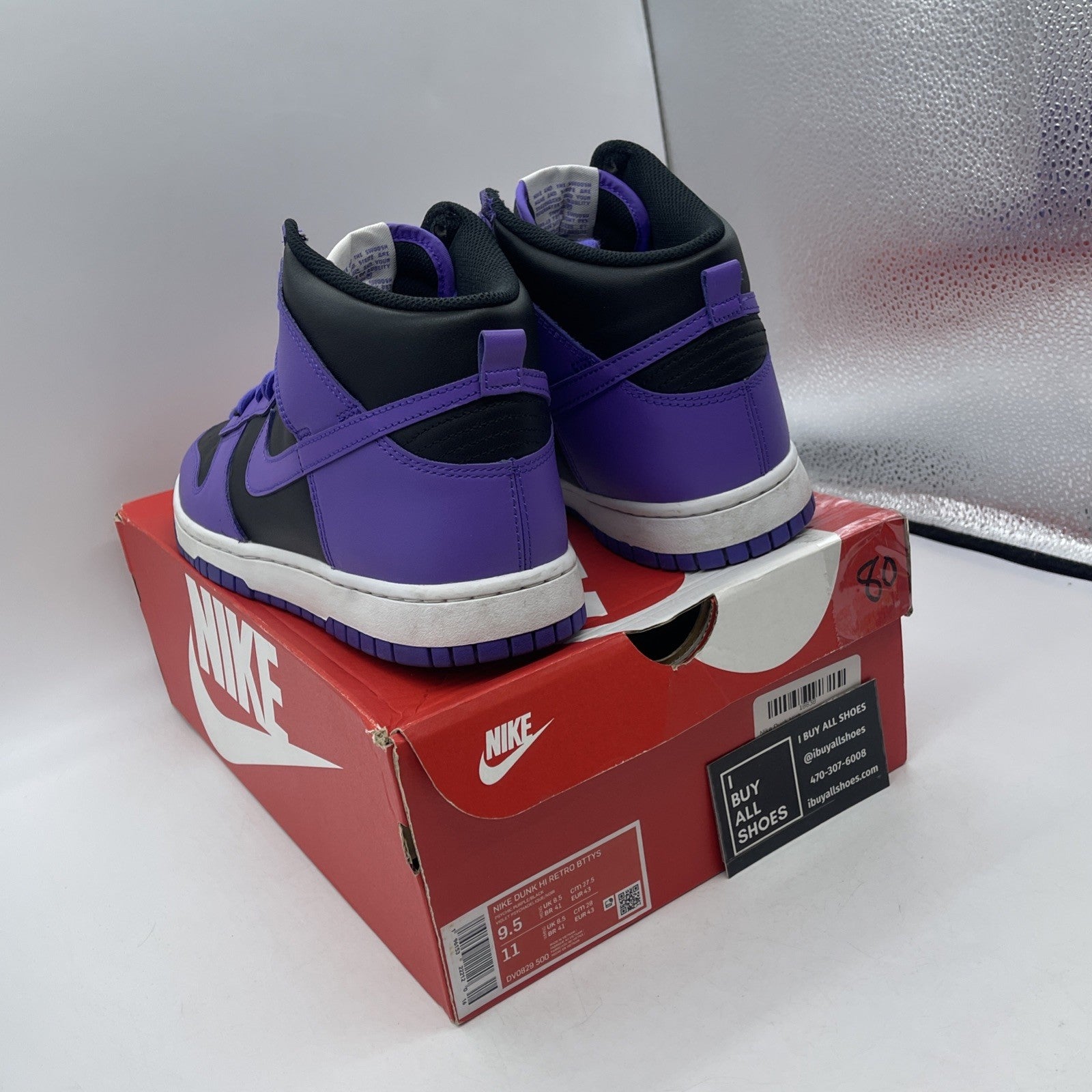 Size 9.5 - Nike Dunk High Psychic Purple Black (DV0829-500)