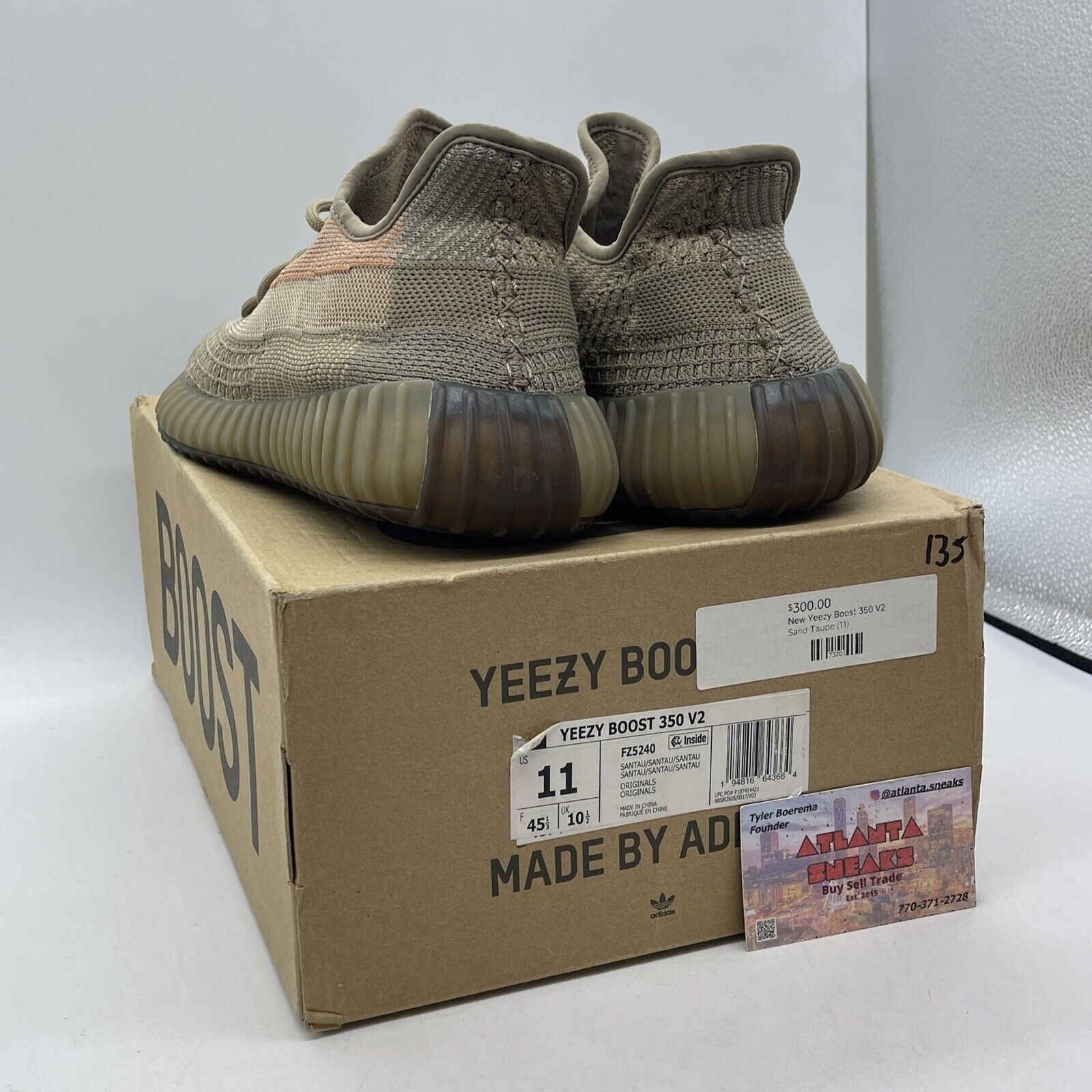 Size 11 - Yeezy Boost 350 V2 Sand Taupe Brown Orange Suede Leather (FZ5240)