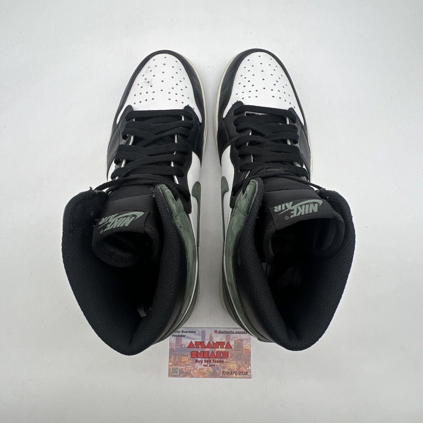 Size 12 -Air Jordan 1 Retro OG High Best Hand in the Game -Clay Green 555088-135