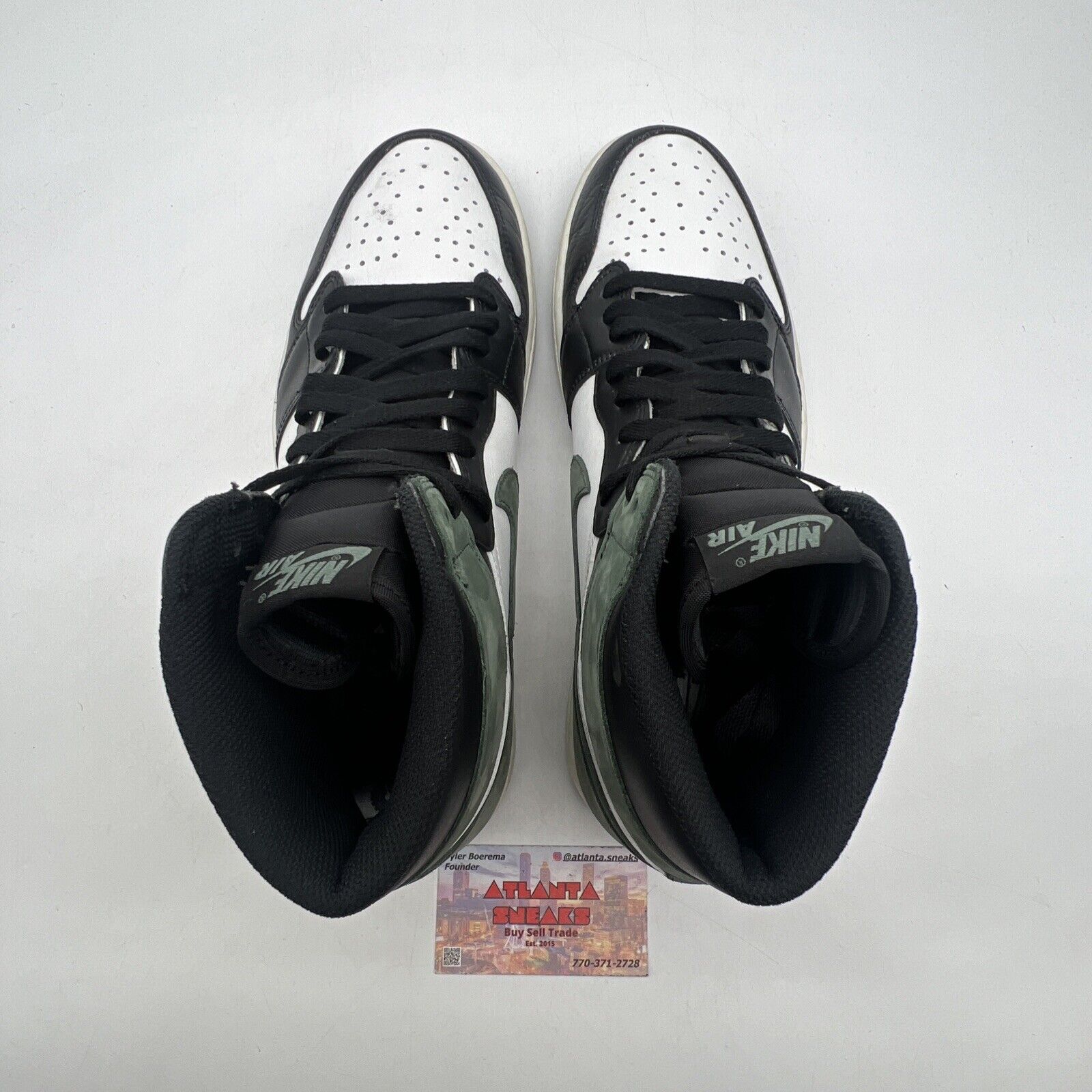 Size 12 -Air Jordan 1 Retro OG High Best Hand in the Game -Clay Green 555088-135