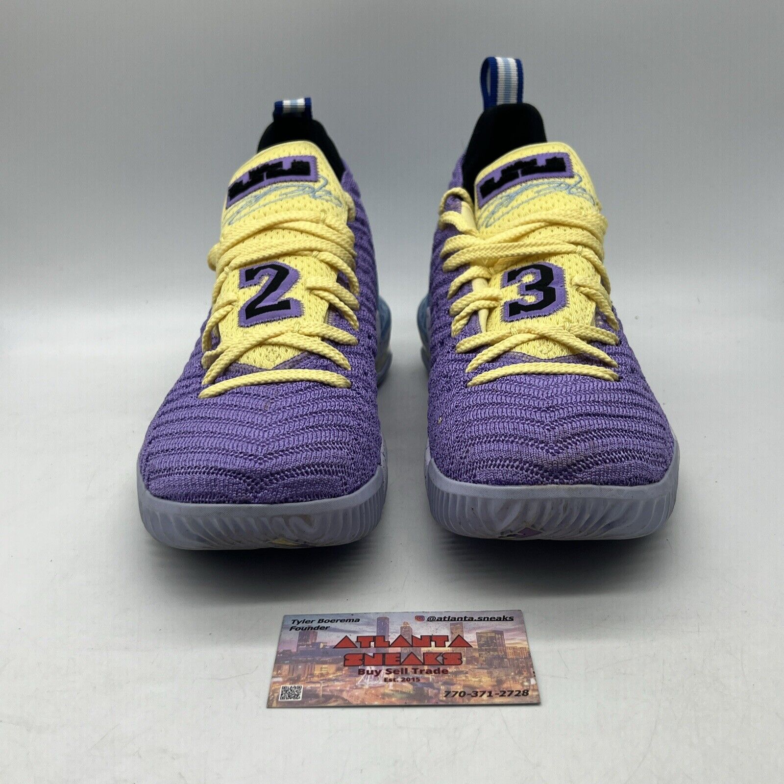 Size 10 - Nike LeBron 16 Lakers Heritage Purple Yellow Black Blue (CK4765-500)