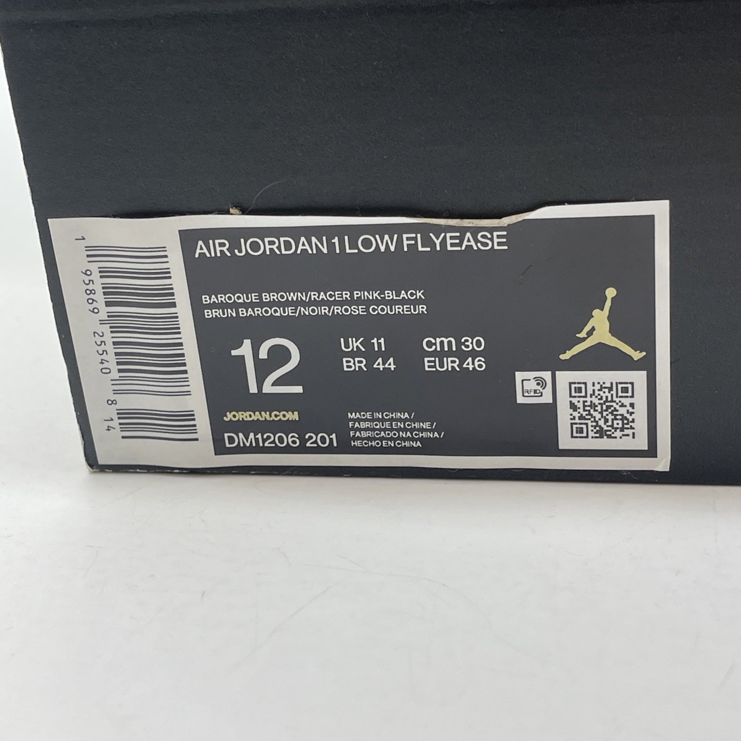 Size 12 - Air Jordan 1 FlyEase Low Tokyo Bio Hack Black Brown Suede (DM1206–201)
