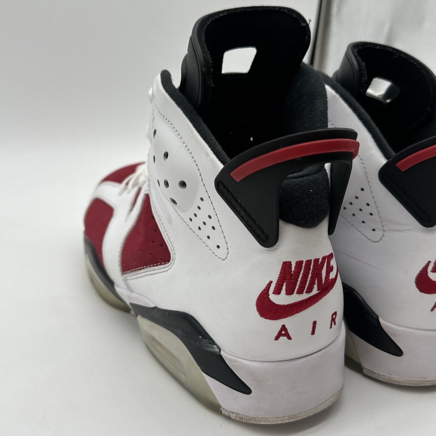 Size 9.5 - Jordan 6 Retro OG Mid Carmine White Red Suede Leather Black Icy Soles