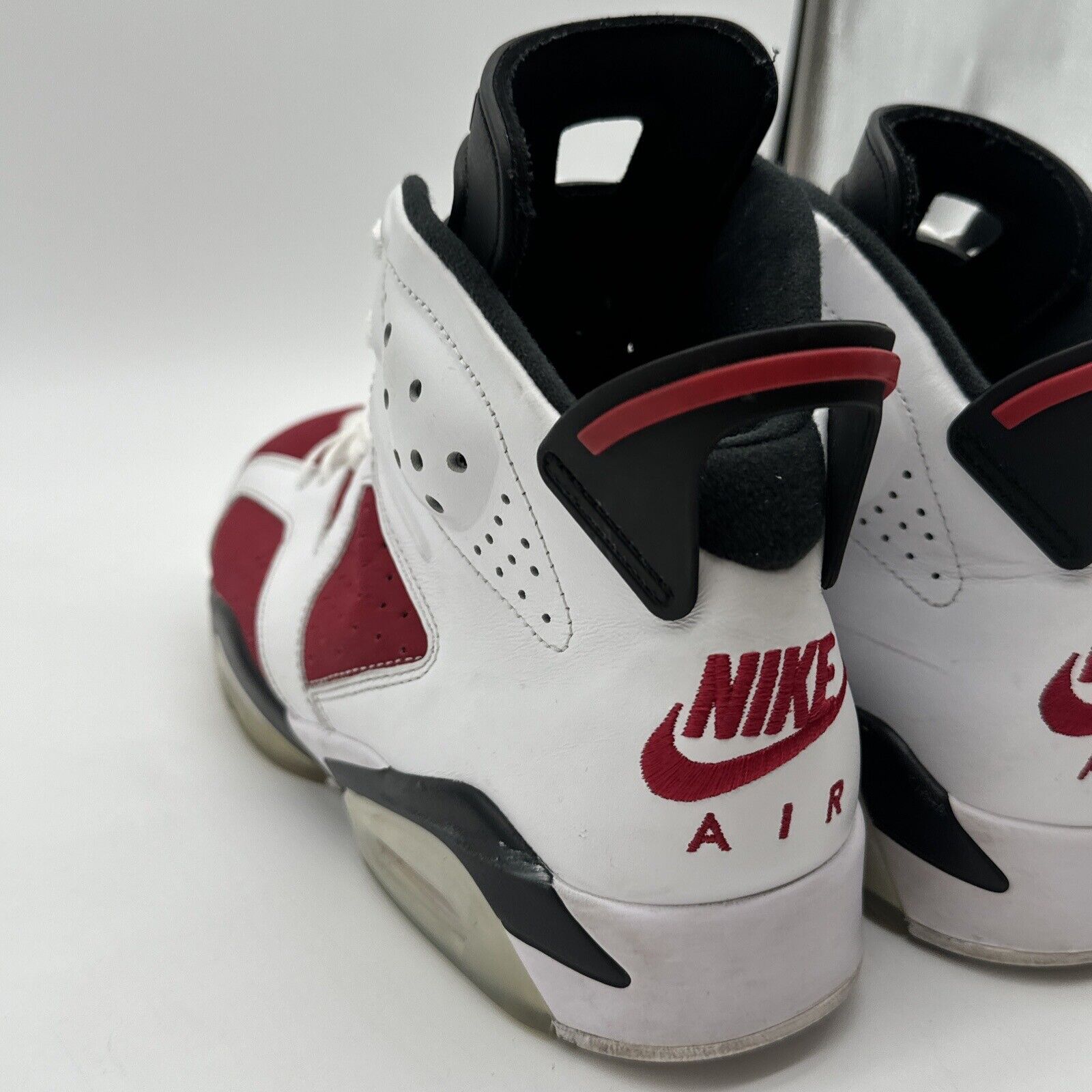 Size 9.5 - Jordan 6 Retro OG Mid Carmine White Red Suede Leather Black Icy Soles