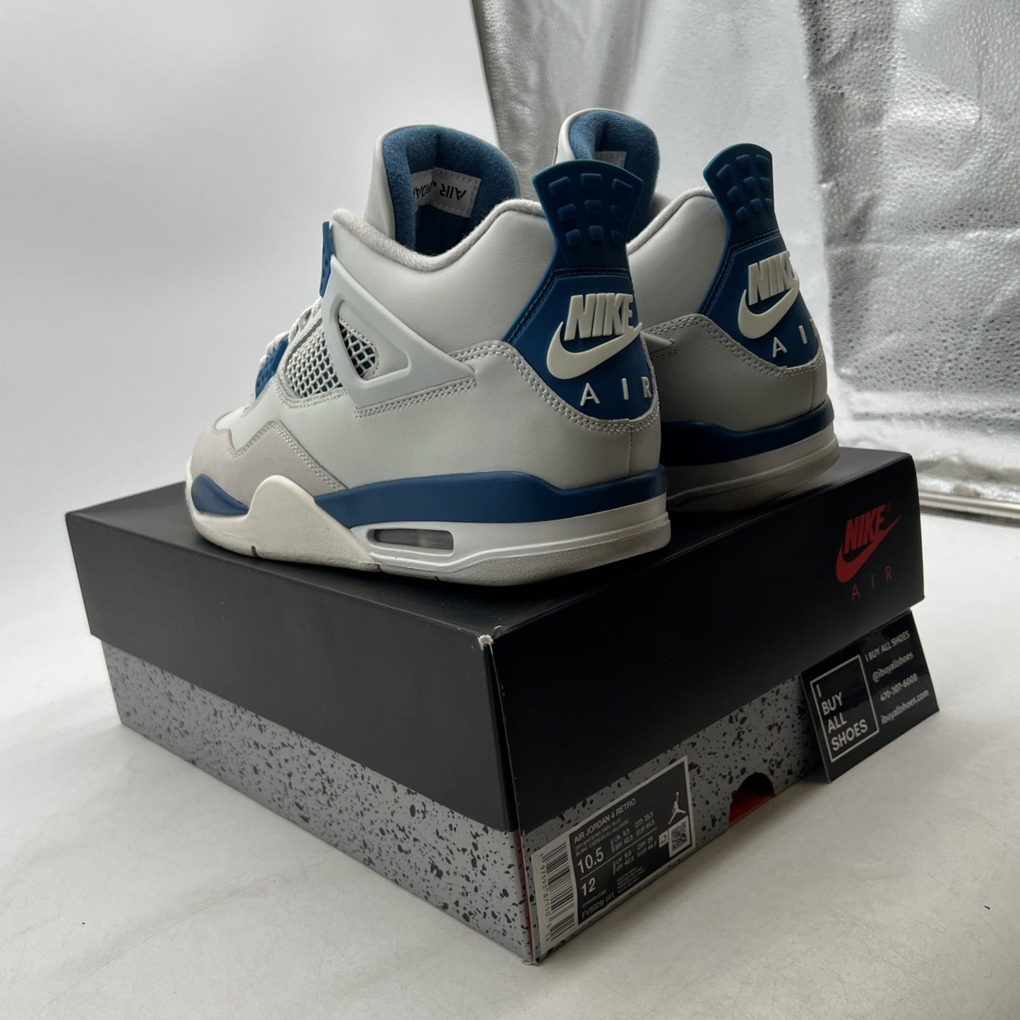 Size 10.5 - Air Jordan 4 Retro 2024 Military Blue (FV5029-141)