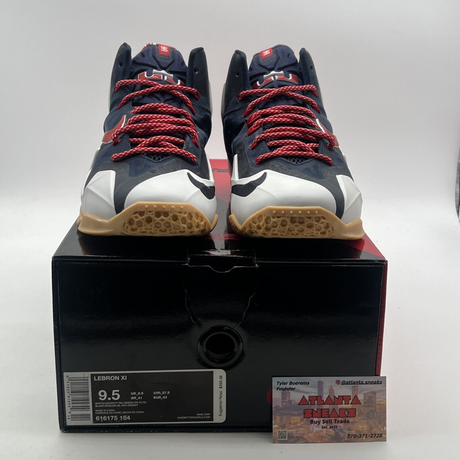 Size 9.5 - Nike LeBron 11 Independence Day (616175-164)