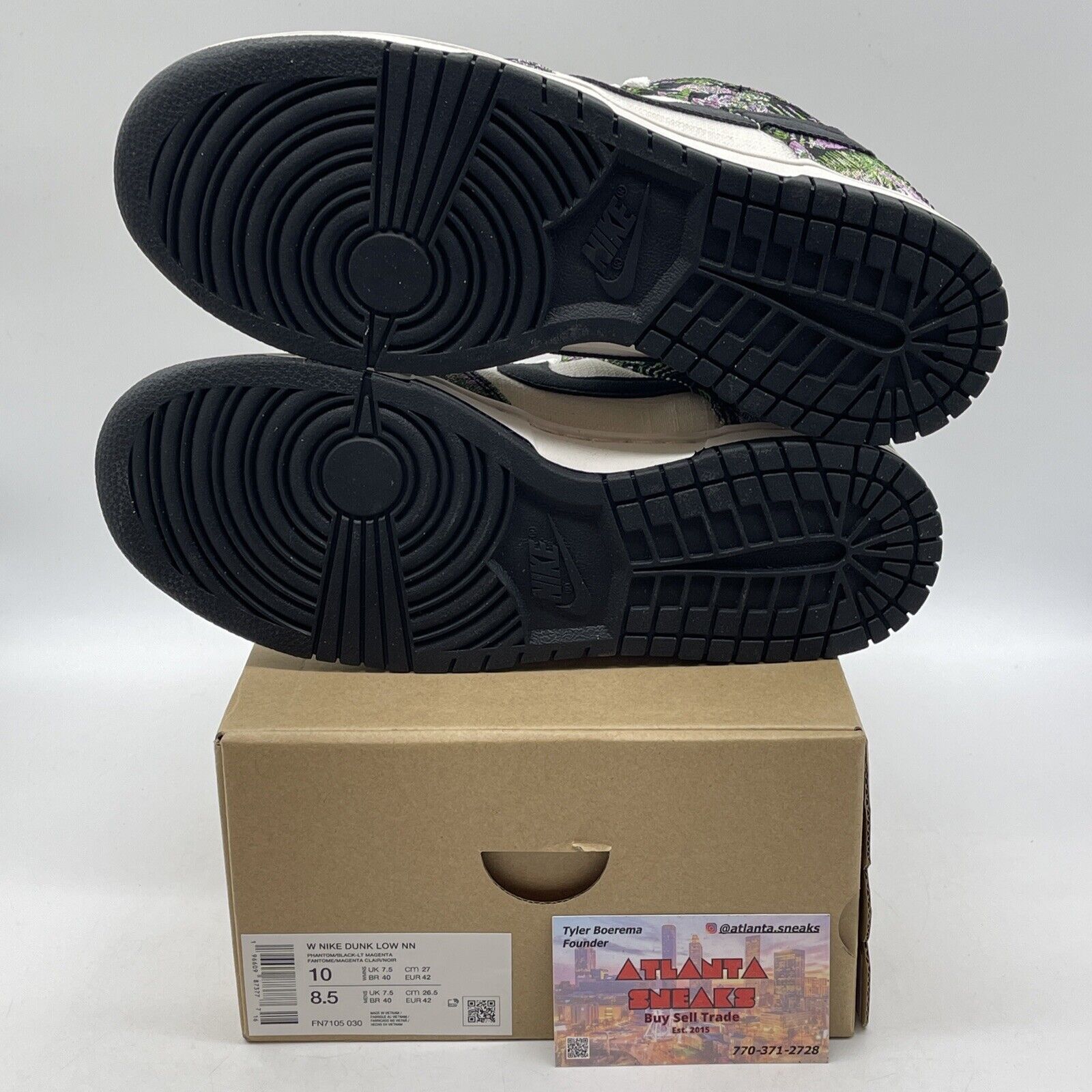 Size 10W - Nike Dunk Next Nature Low Floral Tapestry White Black (FN7105-030)