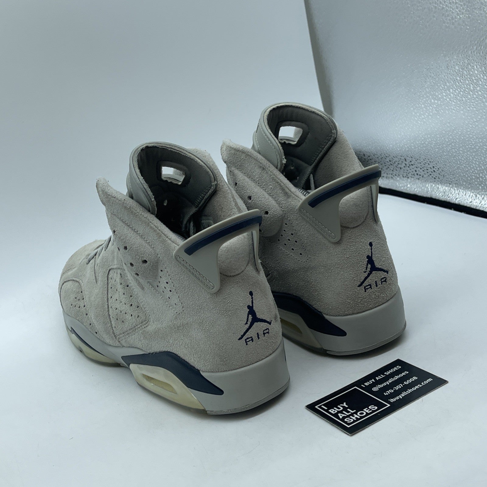 Size 11.5 - Jordan 6 Retro Mid Georgetown Grey Blue Suede (CT8529-012)