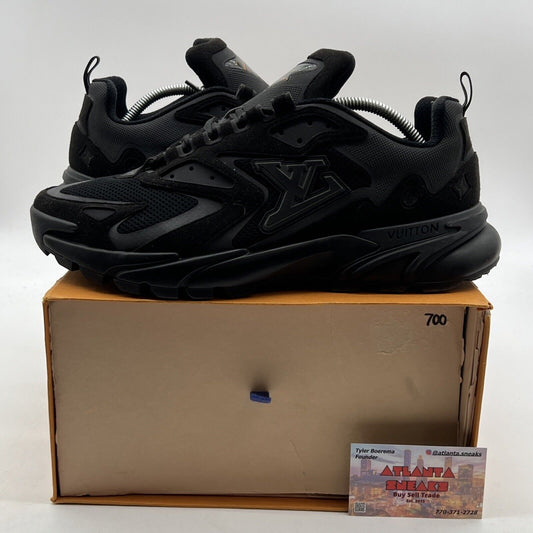 Size 10.5 - Louis Vuitton Runner Tatic Black Grey (1A9UNT) Worn
