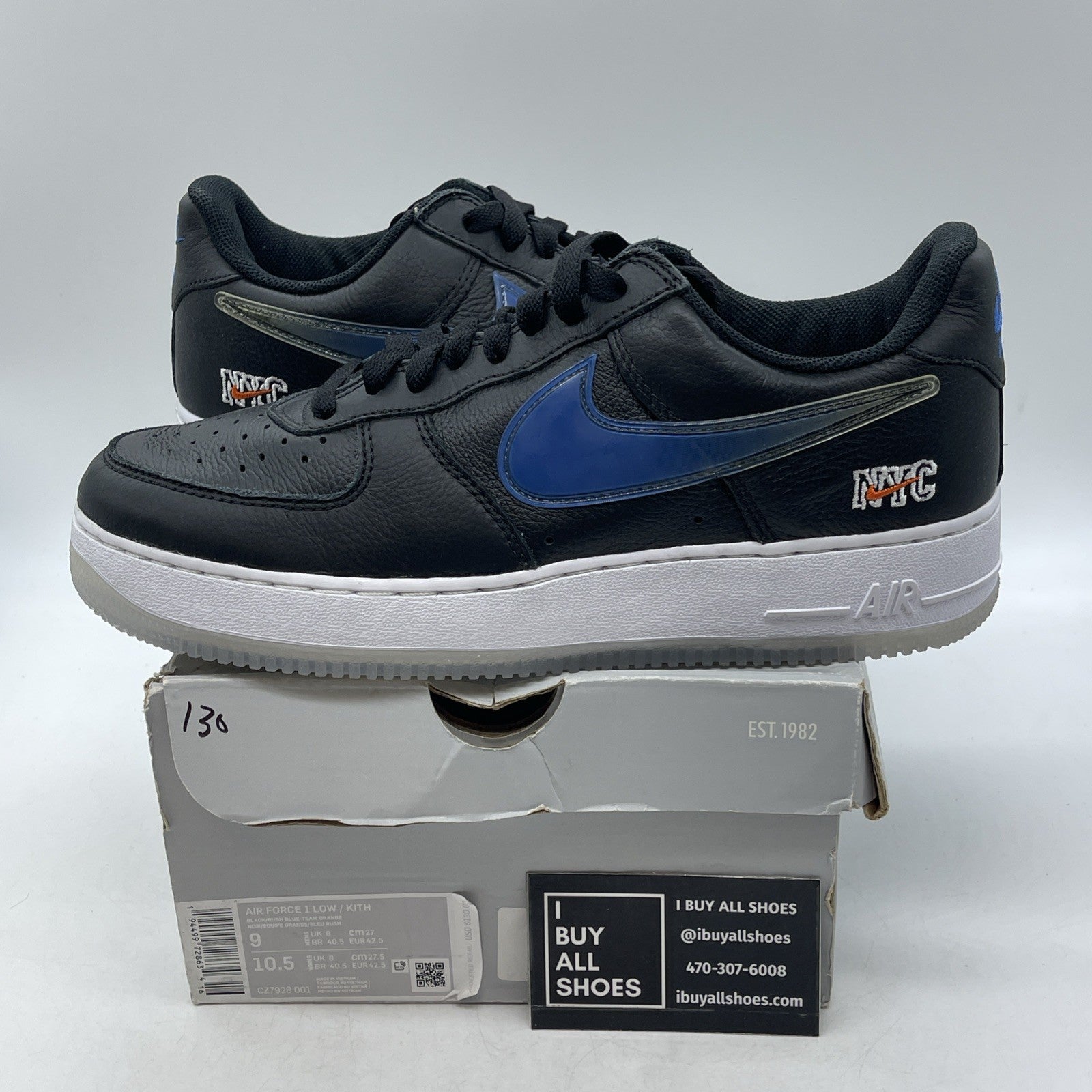 Size 9 - Kith x Nike Air Force 1 Low NYC Away (CZ7928-001)