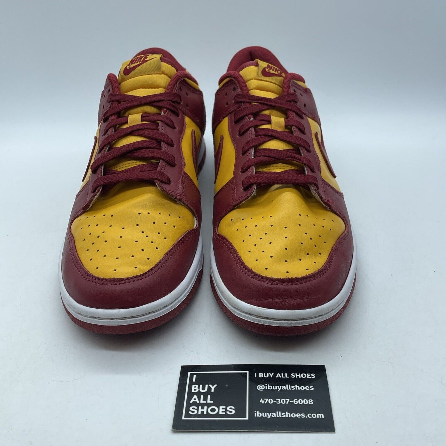 Size 11.5 - Nike Dunk Low USC Yellow Red Leather Suede (DD1391-701)
