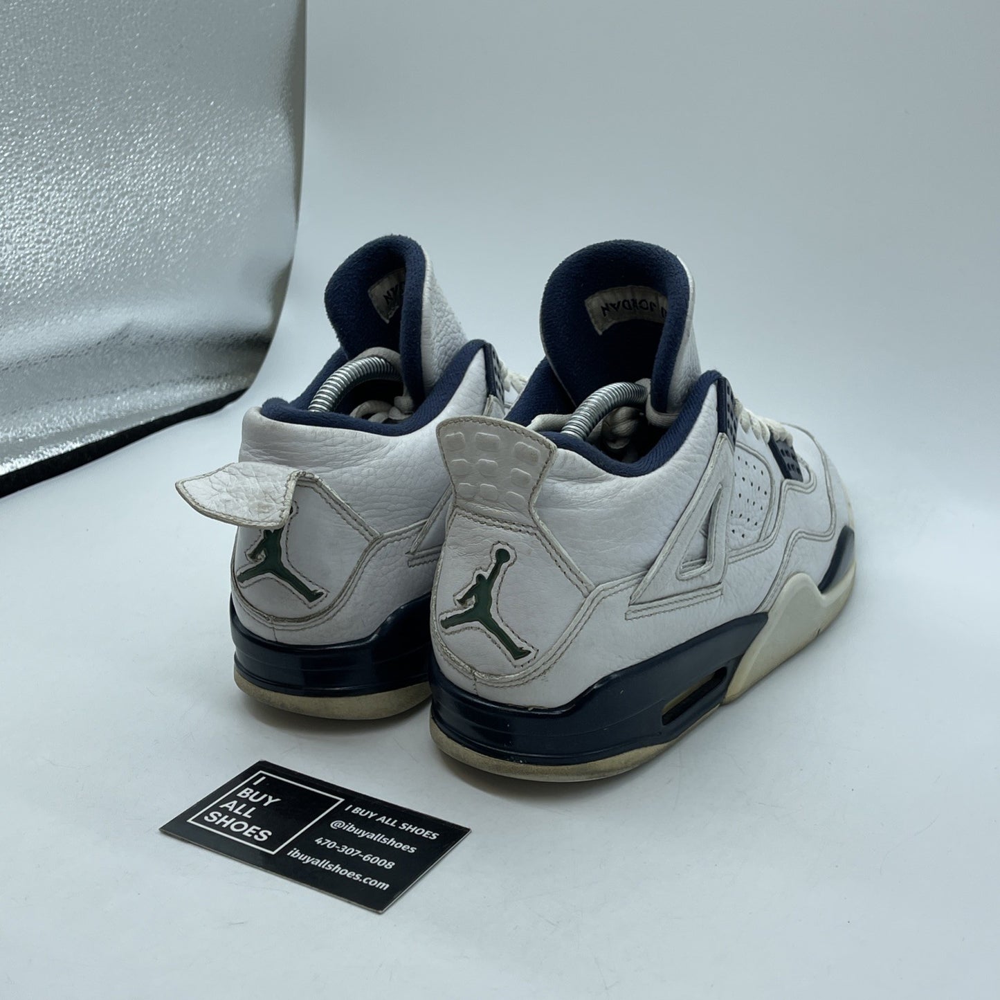 Size 8.5 - Air Jordan 4 Retro LS Columbia White Blue Leather (314254-107)