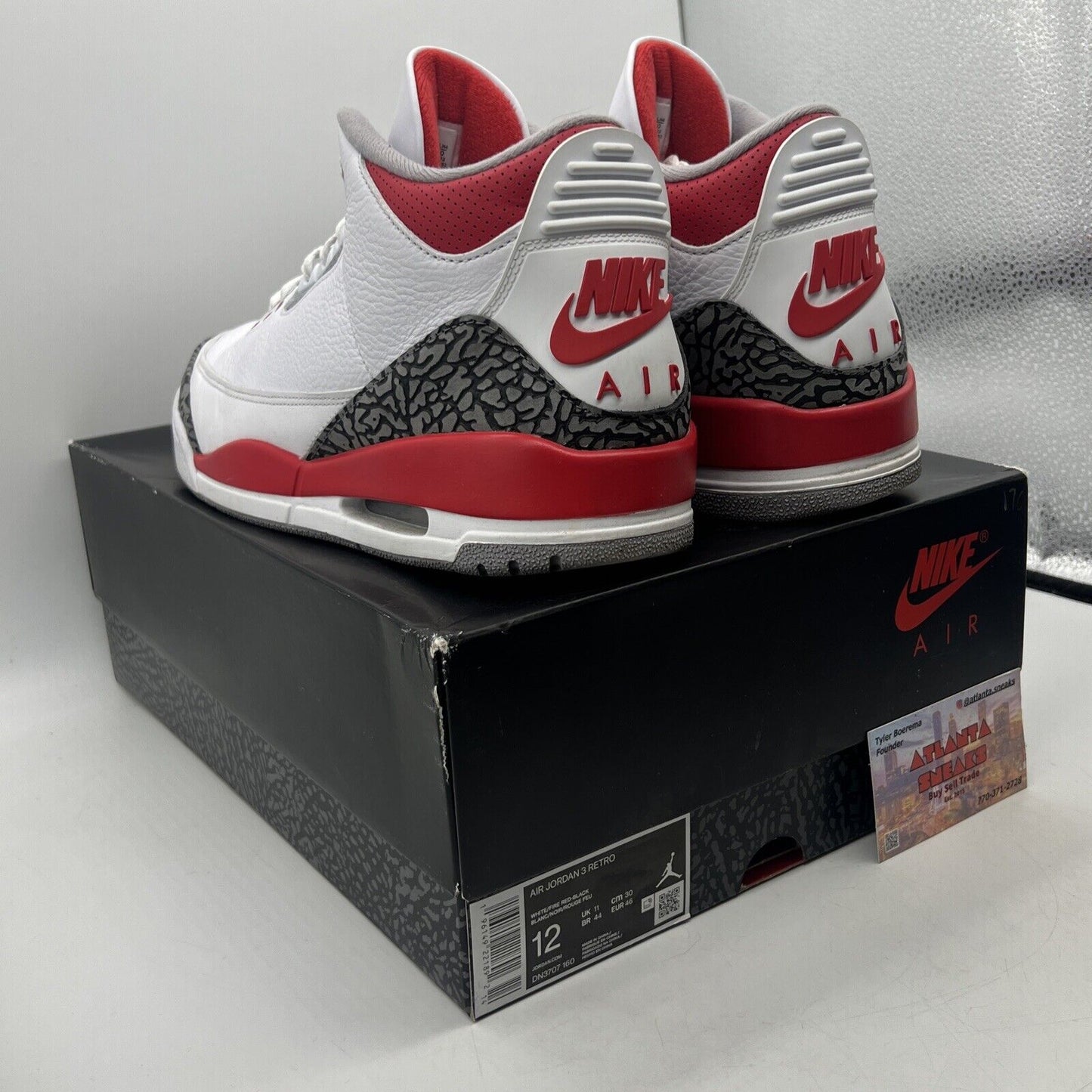 Size 12 - Jordan 3 Retro Mid Fire Red White Black Leather (DN3707-160)