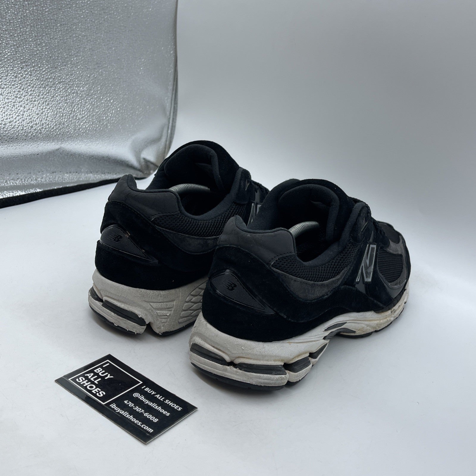 Size 12  - New Balance 2002R Black Gunmetal Suede Leather (M2002RBK)