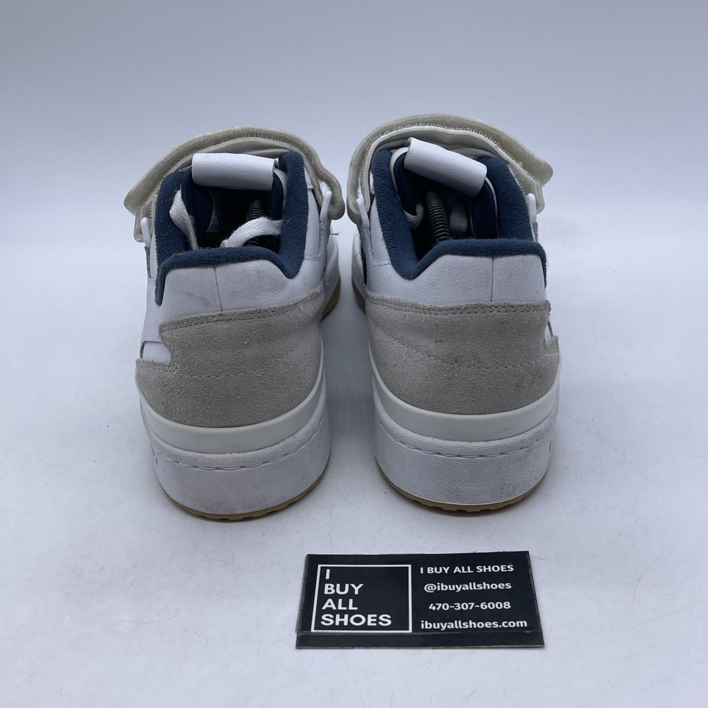 Size 11 - adidas Forum Low White Crew Navy (GY2648)