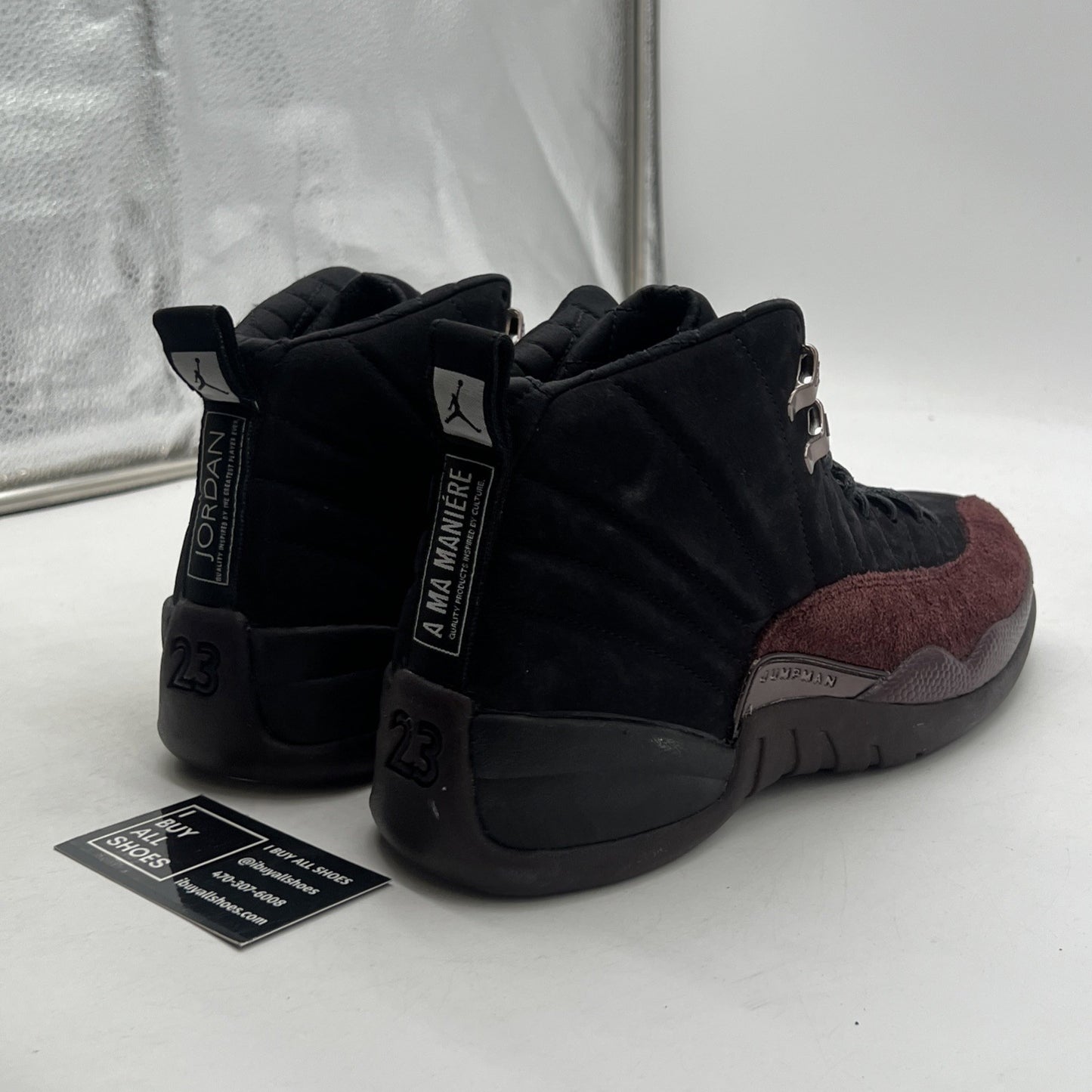 Size 11.5 - Air Jordan 12 Retro SP x A Ma Maniere Mid Black W (DV7989-001)