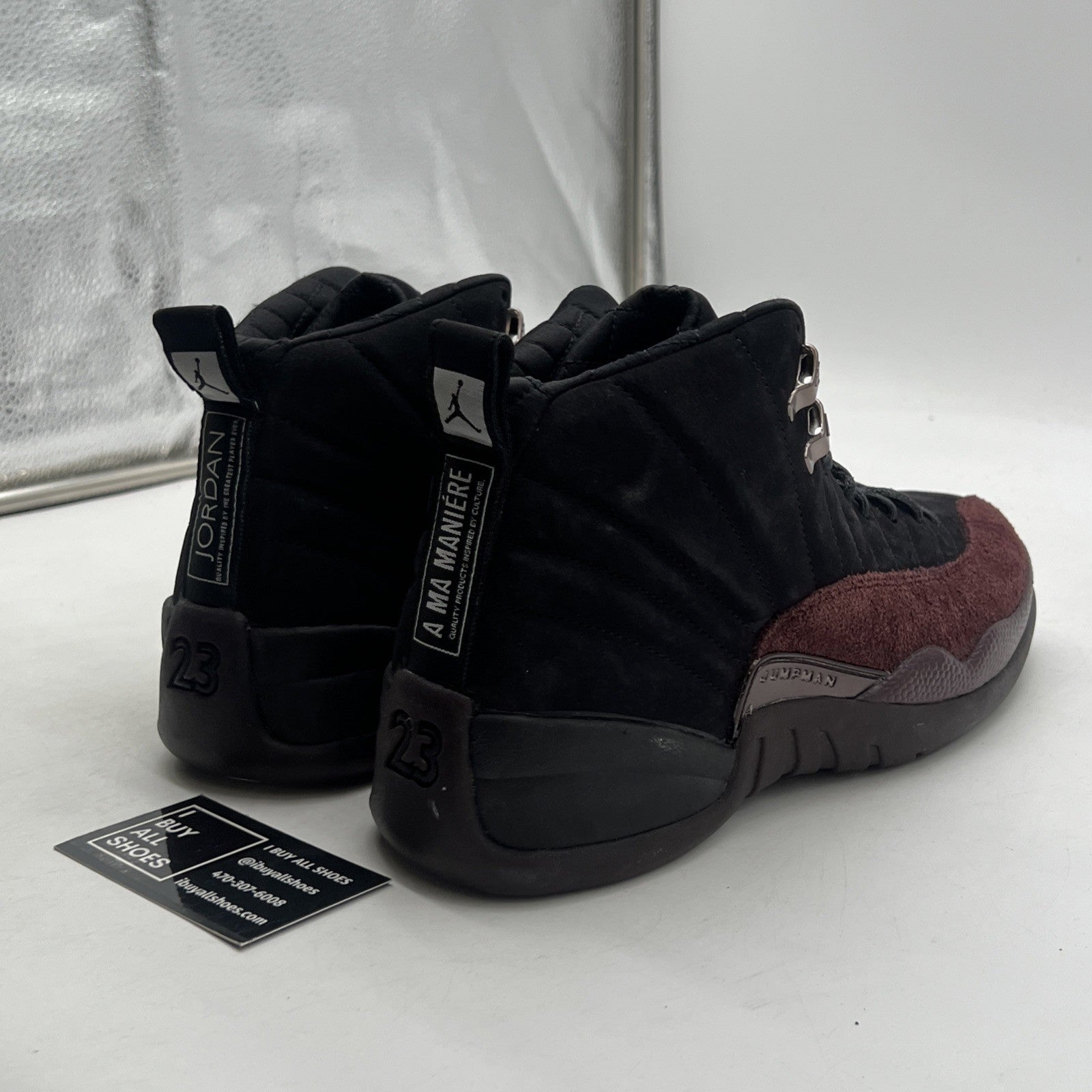 Size 11.5 - Air Jordan 12 Retro SP x A Ma Maniere Mid Black W (DV7989-001)