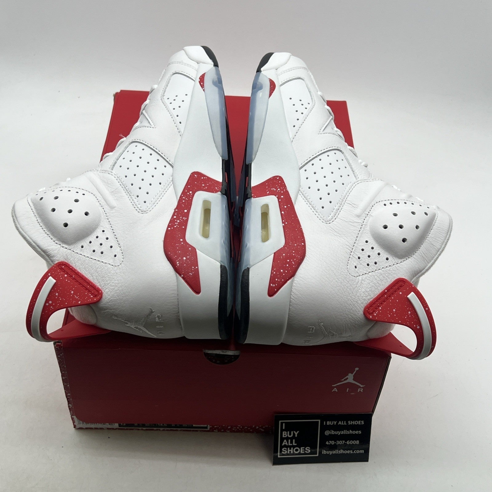 Size 13 - Air Jordan 6 White and University Red 2022 (CT8529-162)