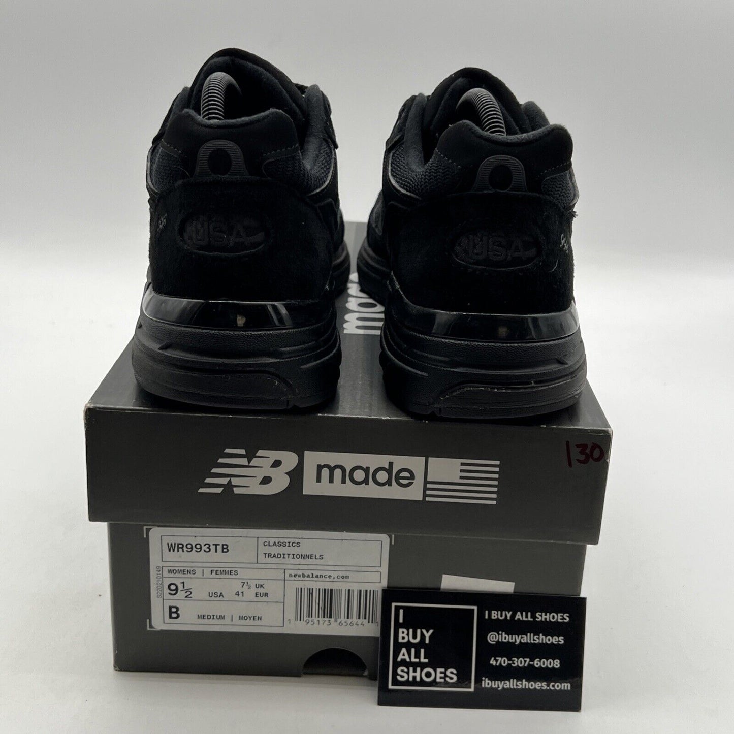 Size 9.5 - New Balance 993 Made in USA Triple Black W (WR993TB)