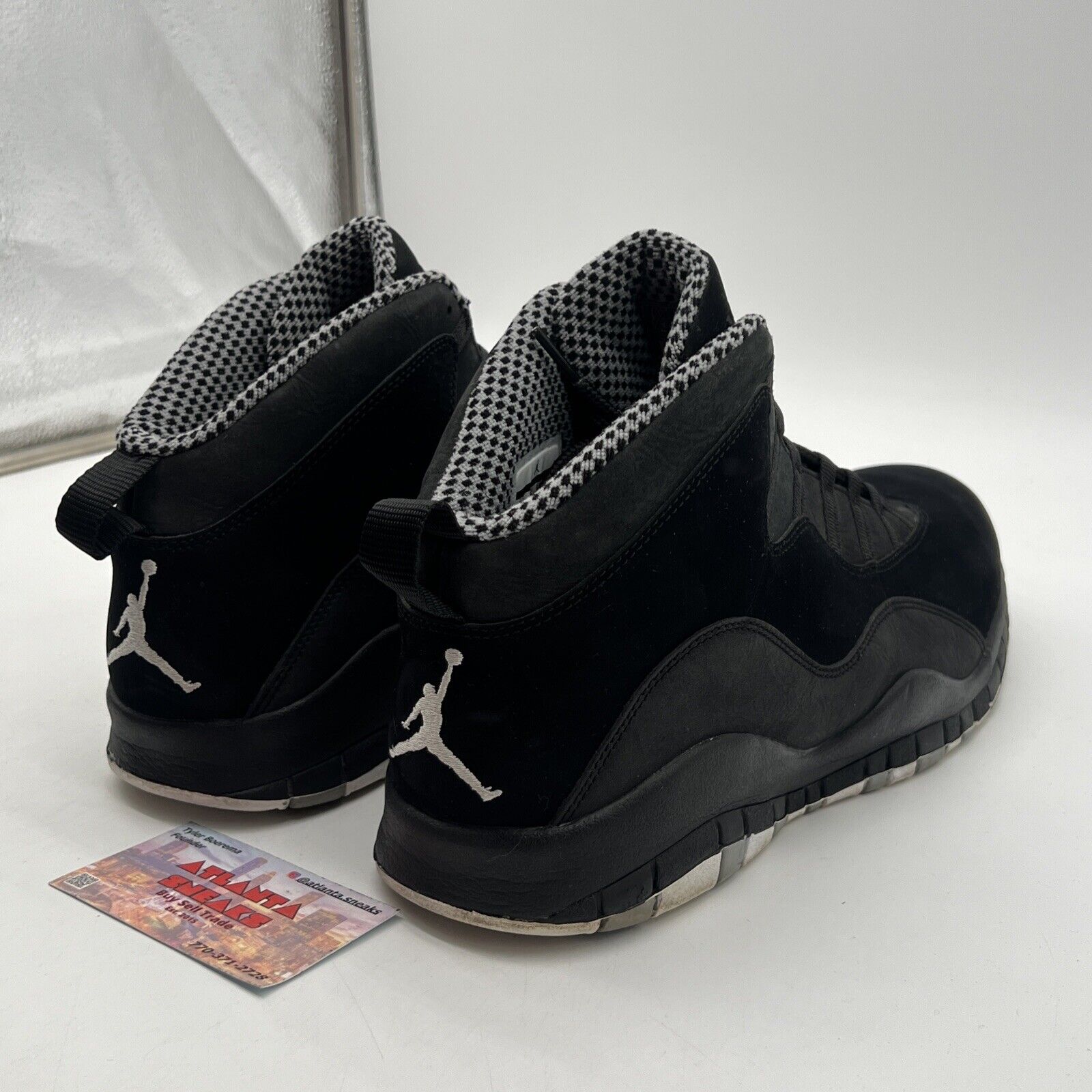 Size 13 - Air Jordan 10 Retro Stealth Black Suede White Grey (310805-003)