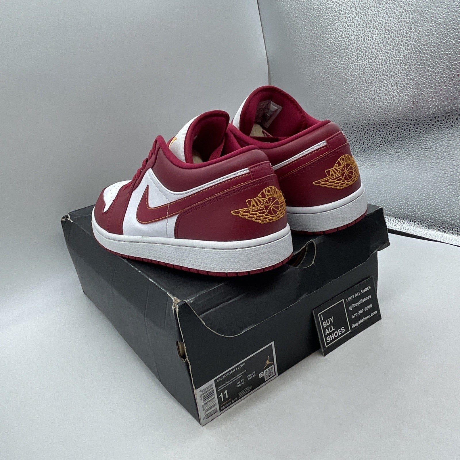 Size 11 - Air Jordan 1 Low Cardinal Red 2022 (553558-607)