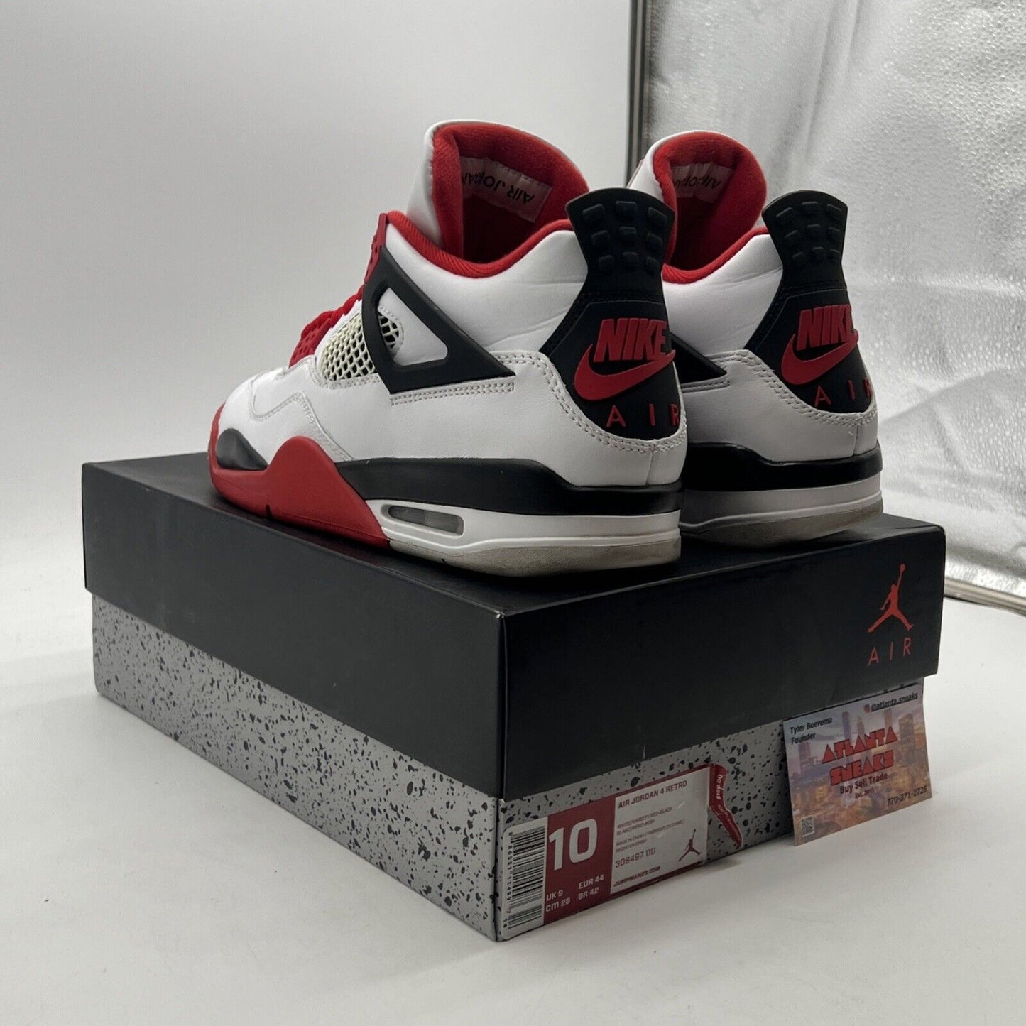 Size 10 - Air Jordan 4 Retro Fire Red 2012 (308497-110)